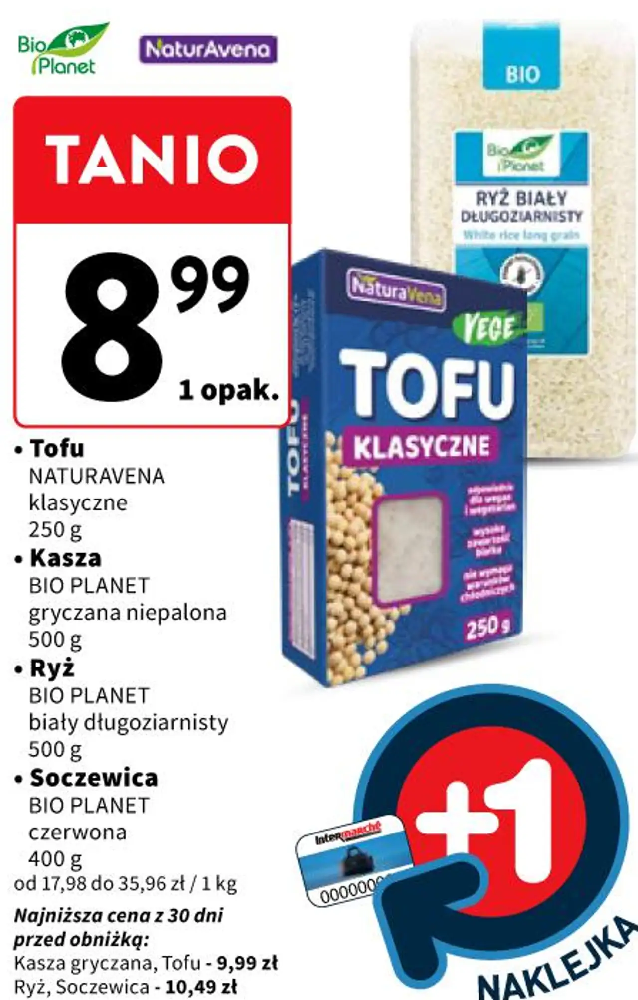 Tofu NaturAvena / Kasza, Ryż, Soczewica Bio Planet
