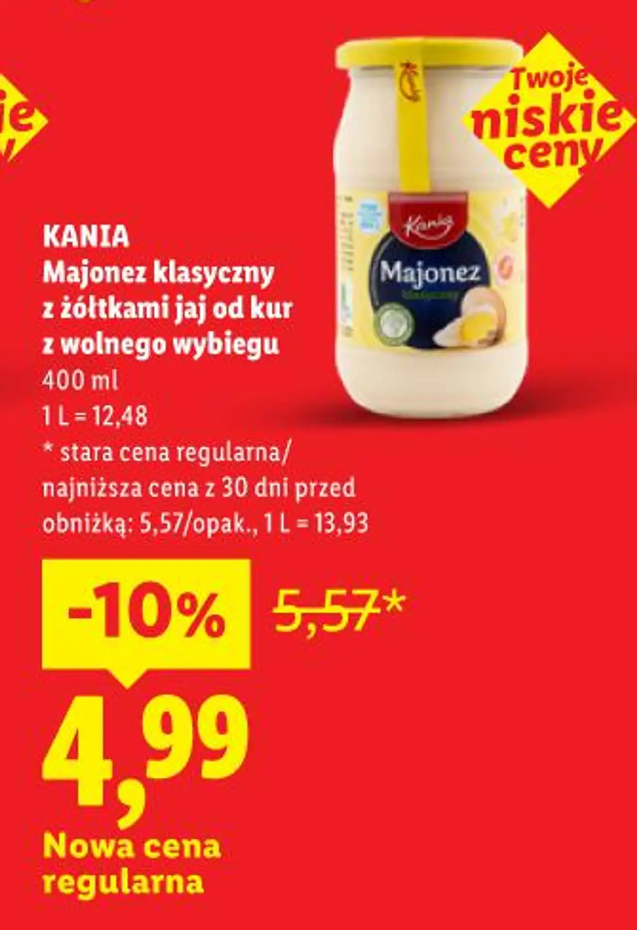 KANIA Majonez klasyczny z żółtkami jaj od kur z wolnego wybiegu