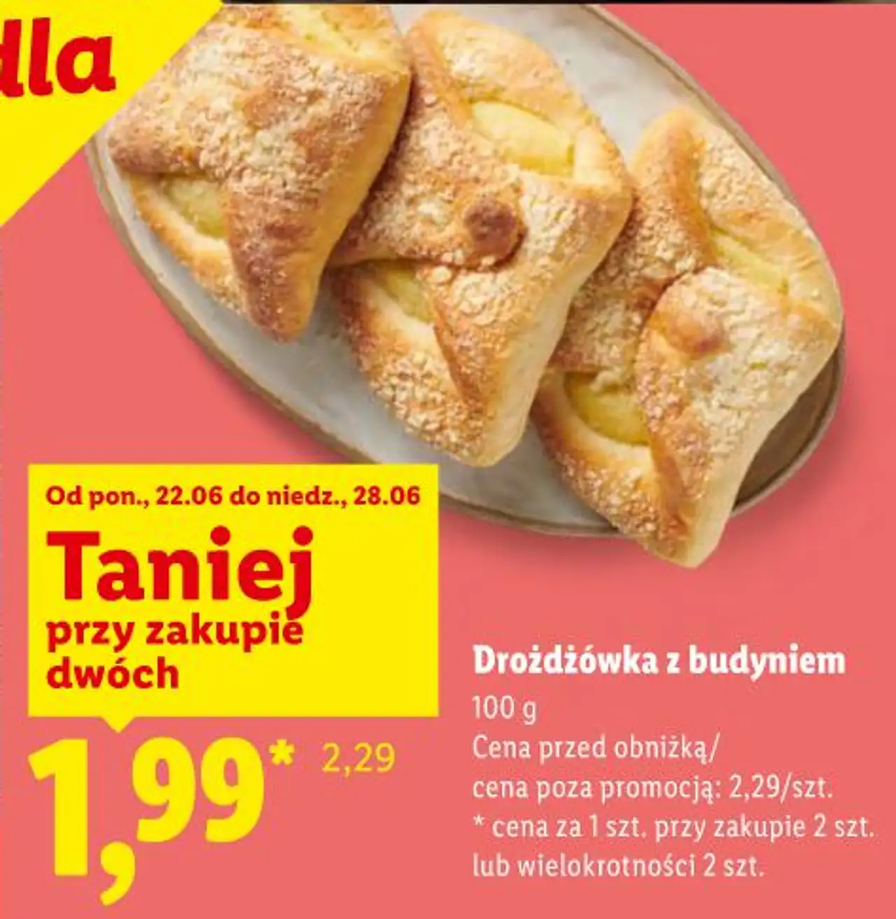 Drożdżówka z budyniem Cukiernia Lidla