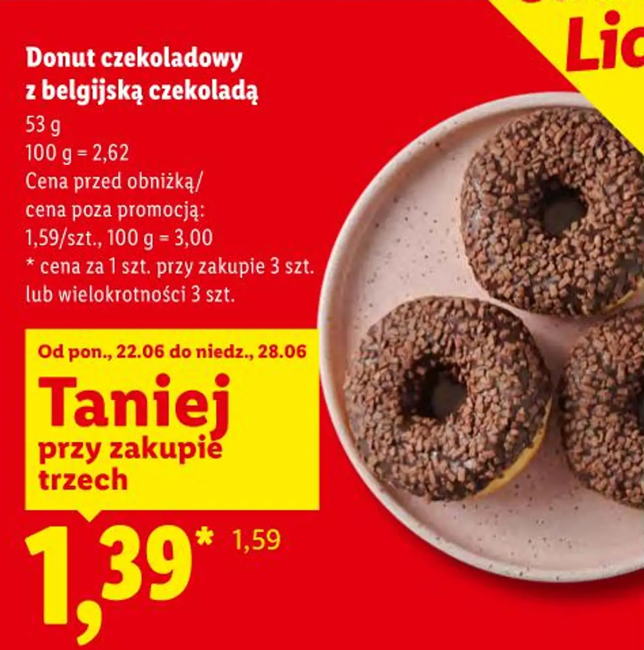 Donut czekoladowy z belgijską czekoladą Cukiernia Lidla