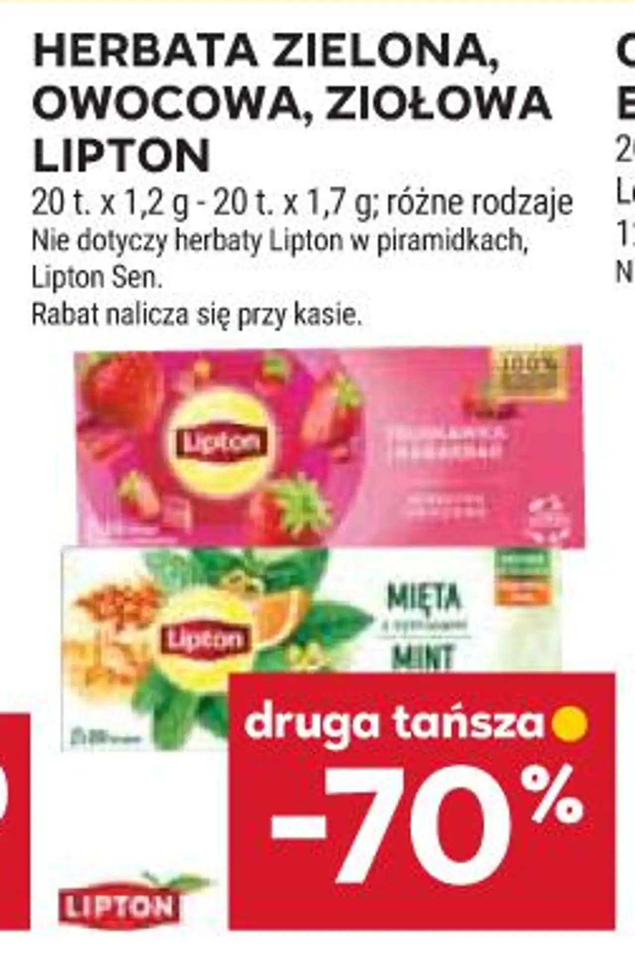 Herbata Zielona, Owocowa, Ziołowa Lipton