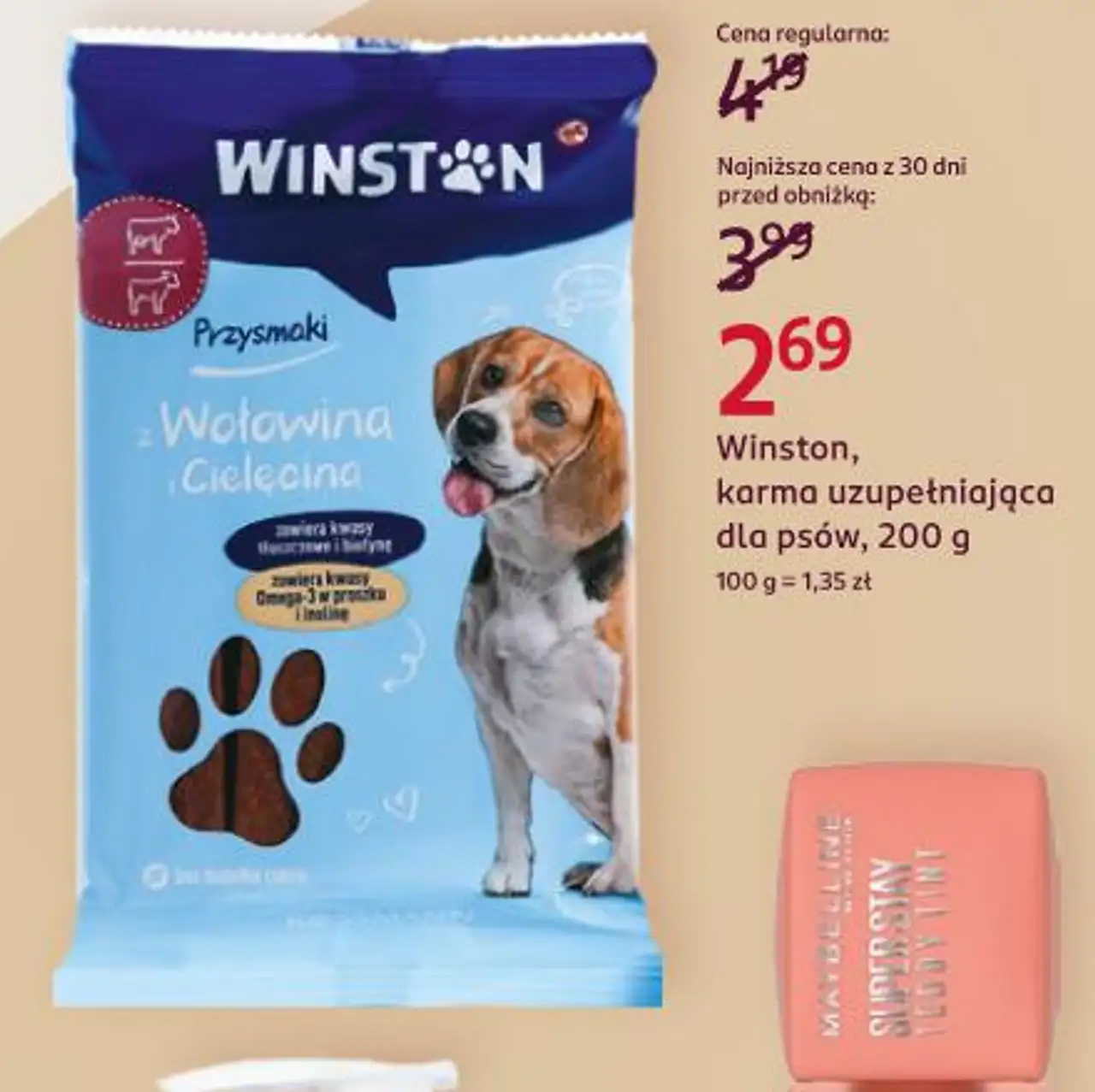 Winston, karma uzupełniająca dla psów, 200 g