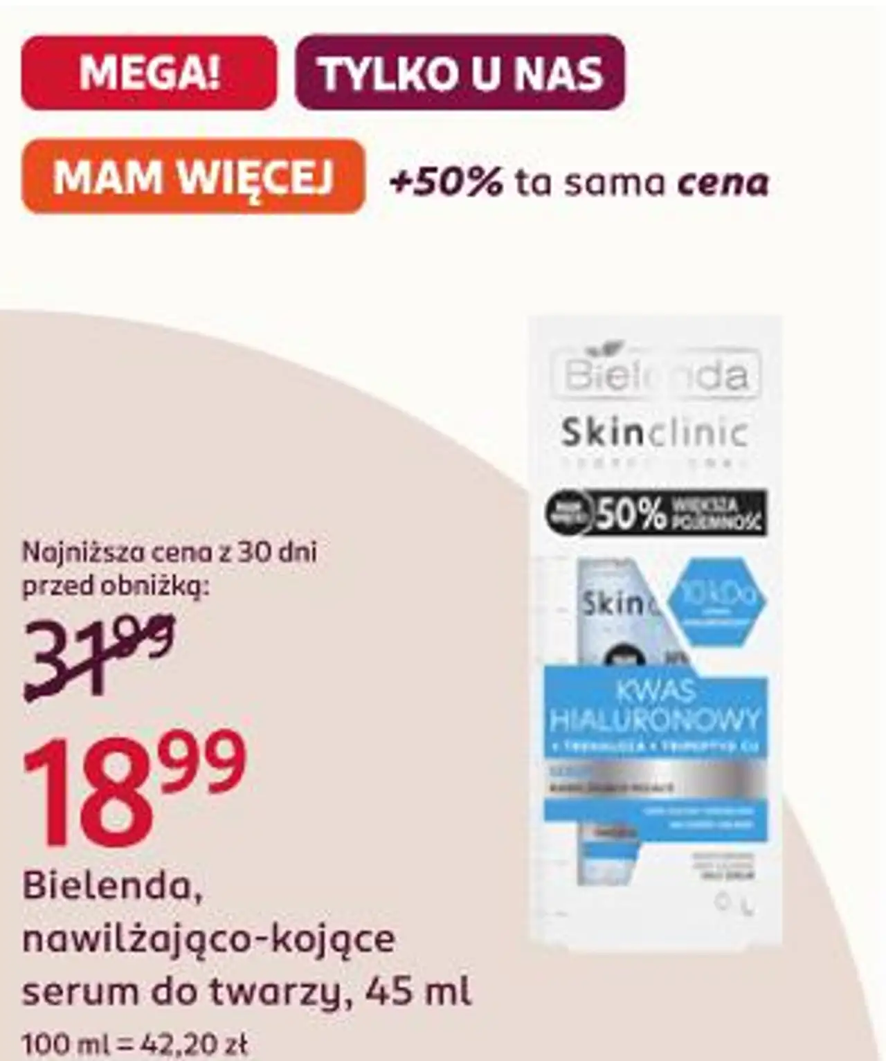 Bielenda, nawilżająco-kojące serum do twarzy, 45 ml