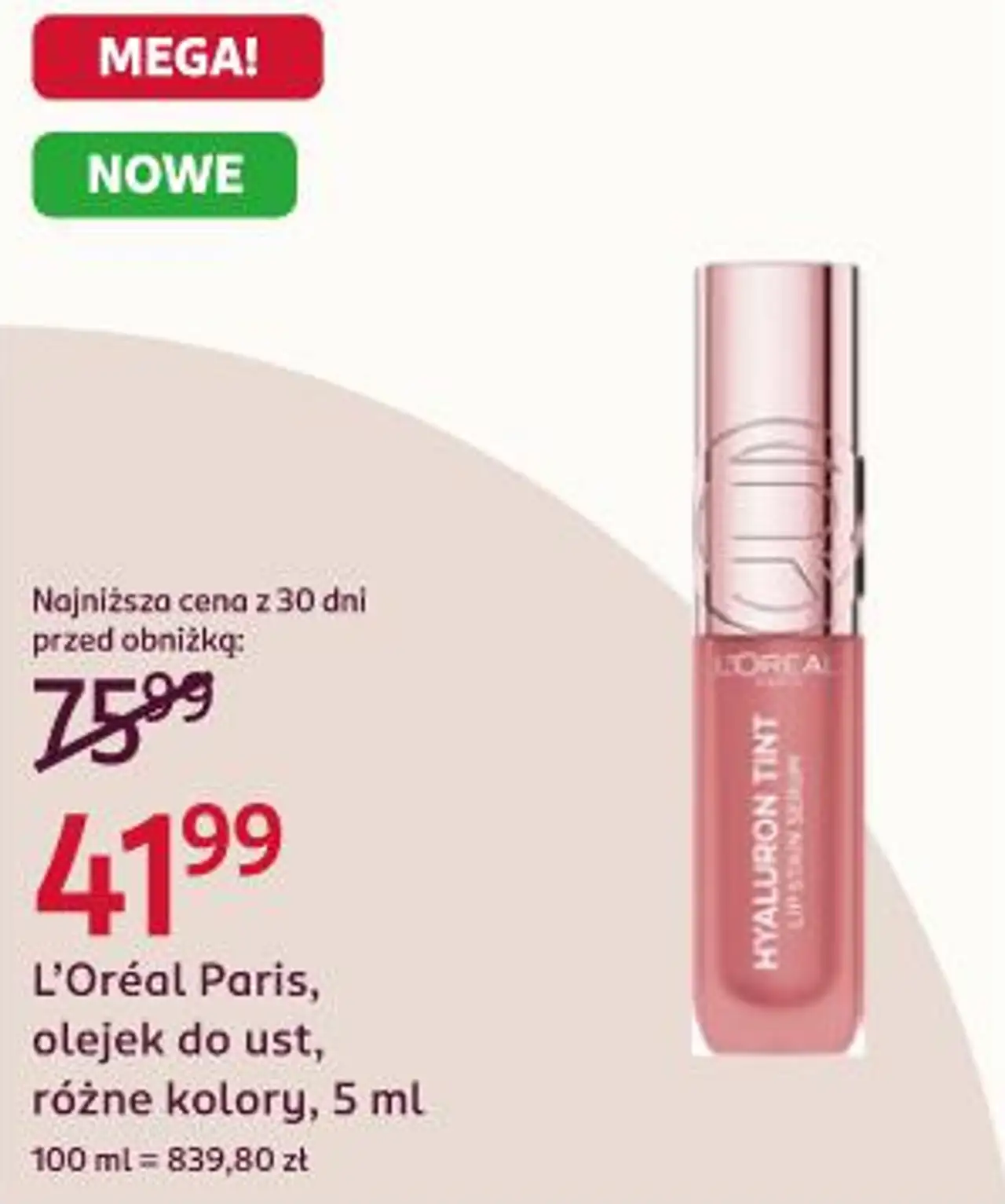 L'Oréal Paris, olejek do ust, różne kolory, 5 ml