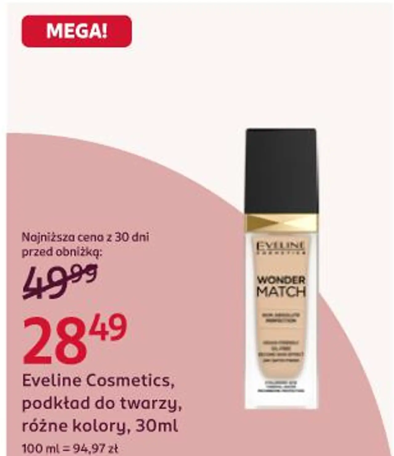 Eveline Cosmetics, podkład do twarzy, różne kolory, 30ml