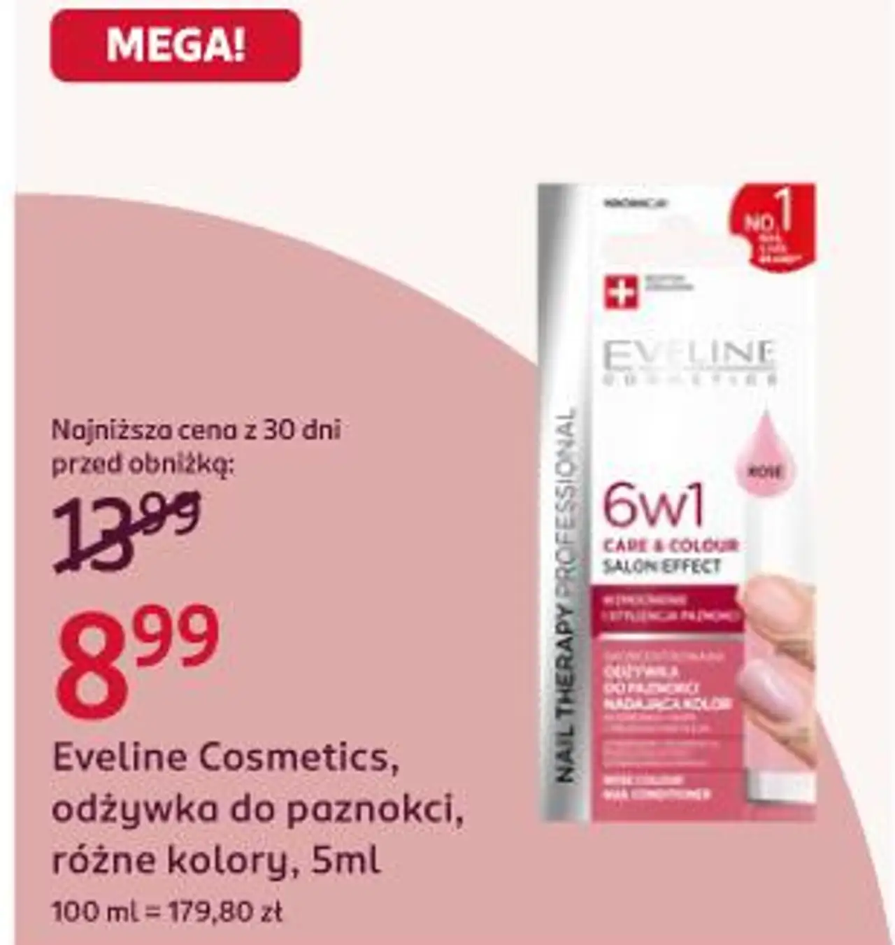 Eveline Cosmetics, odżywka do paznokci, różne kolory, 5ml