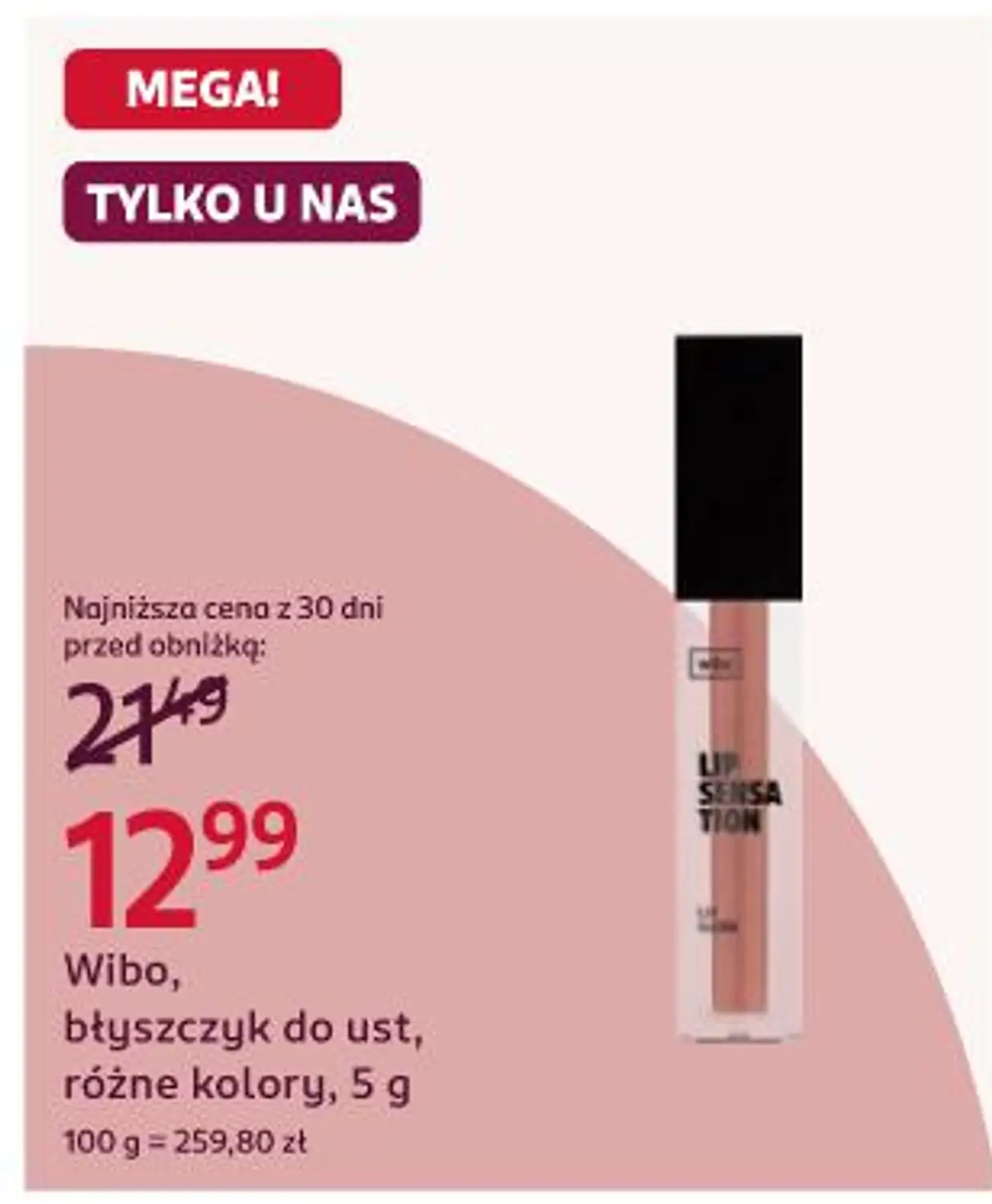 Wibo, błyszczyk do ust, różne kolory, 5 g