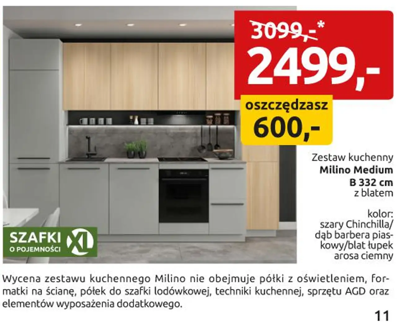 Zestaw kuchenny Milino Medium B 332 cm