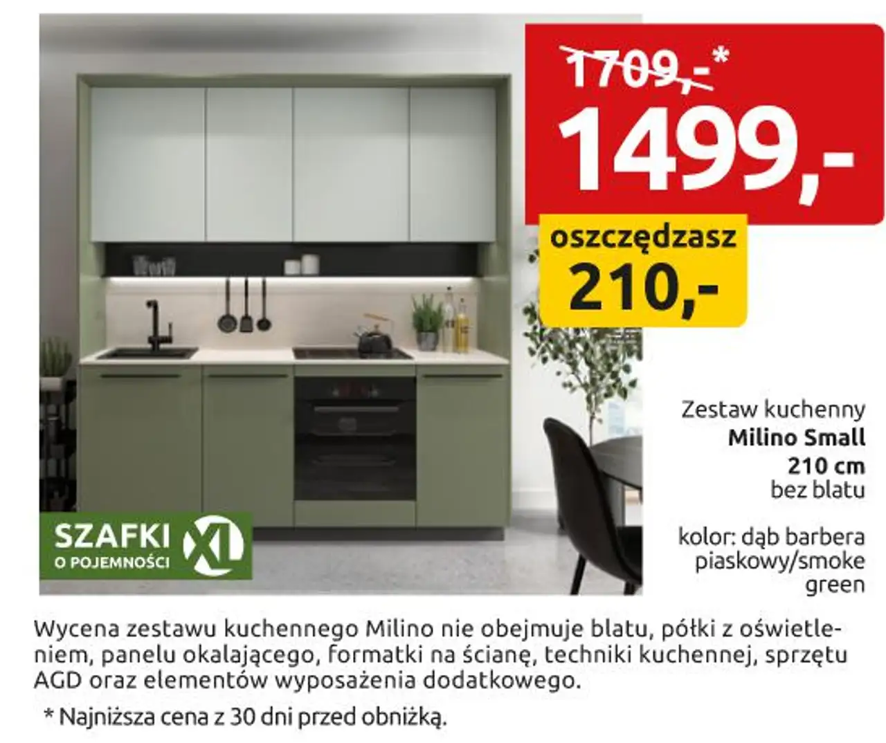 Zestaw kuchenny Milino Small 210 cm