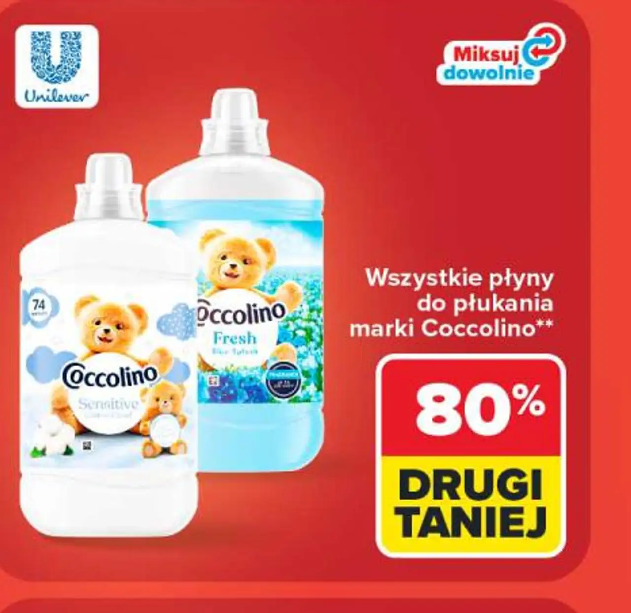 Wszystkie płyny do płukania marki Coccolino