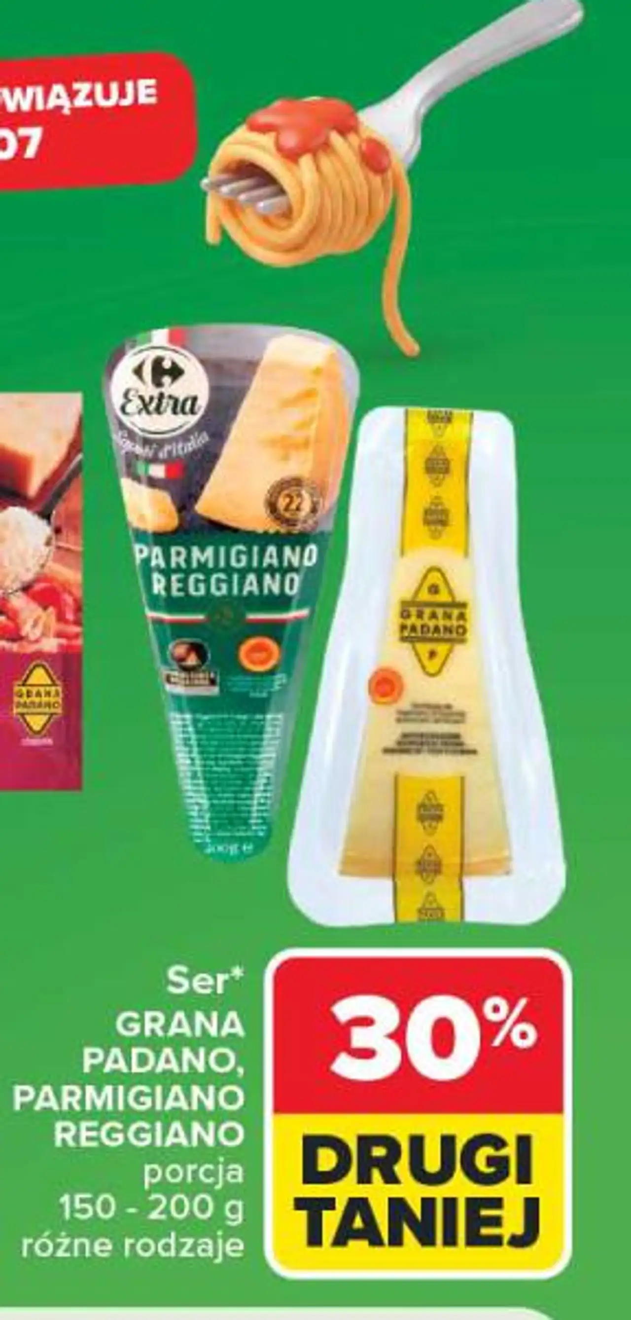 Ser Grana Padano, Parmigiano Reggiano porcja