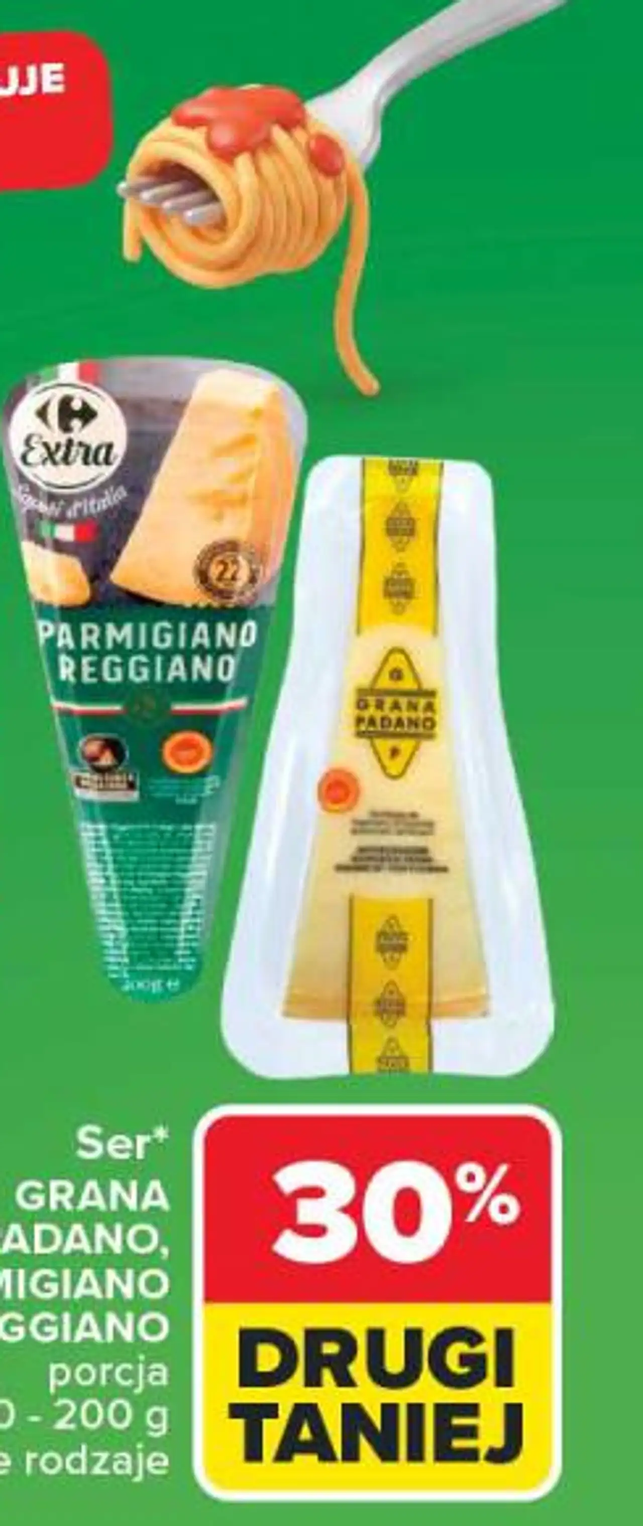 Ser Grana Padano, Parmigiano Reggiano porcja