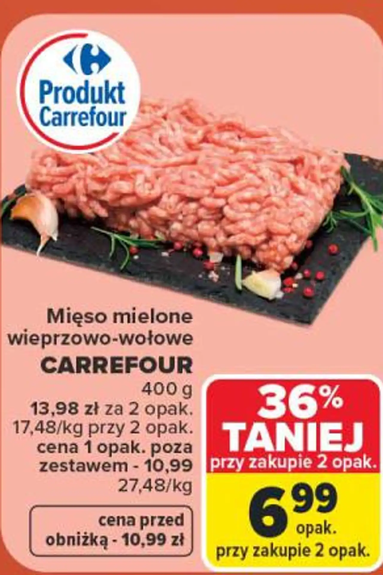 Mięso mielone wieprzowo-wołowe CARREFOUR