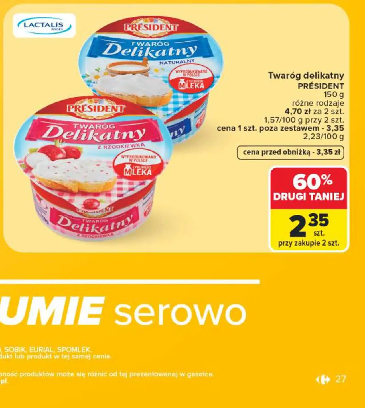 Twaróg delikatny PRÉSIDENT