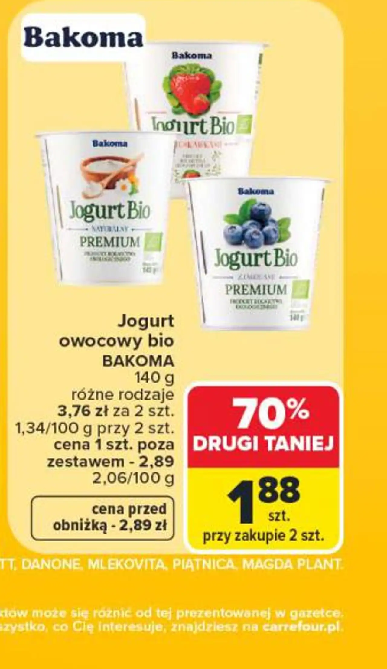 Bakoma Jogurt owocowy bio