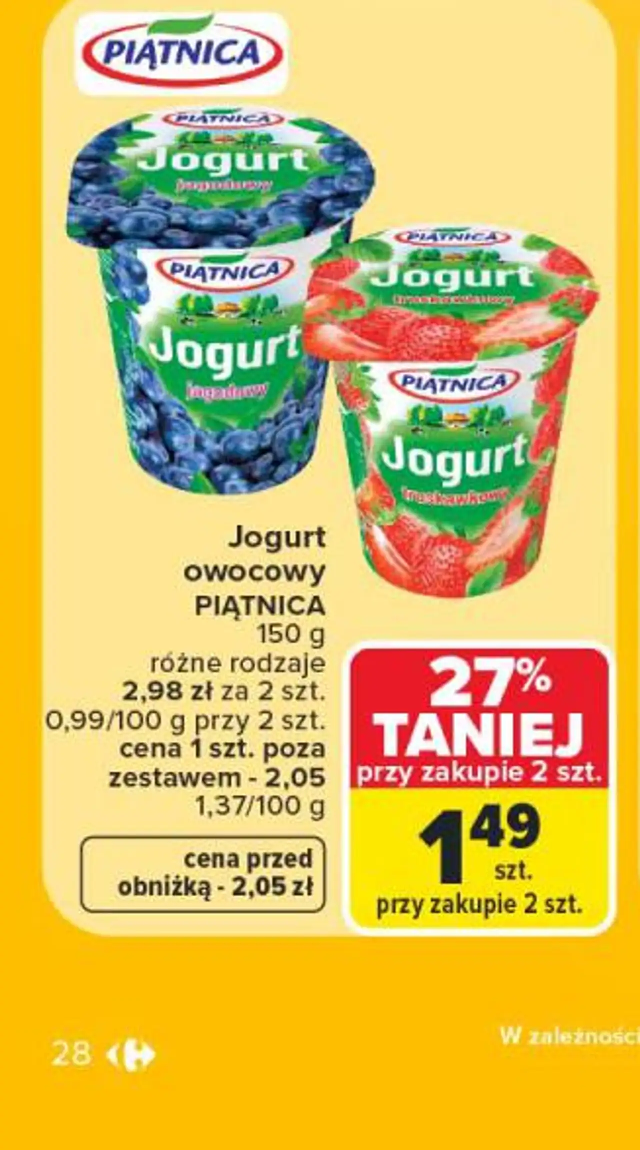 Piątnica Jogurt owocowy