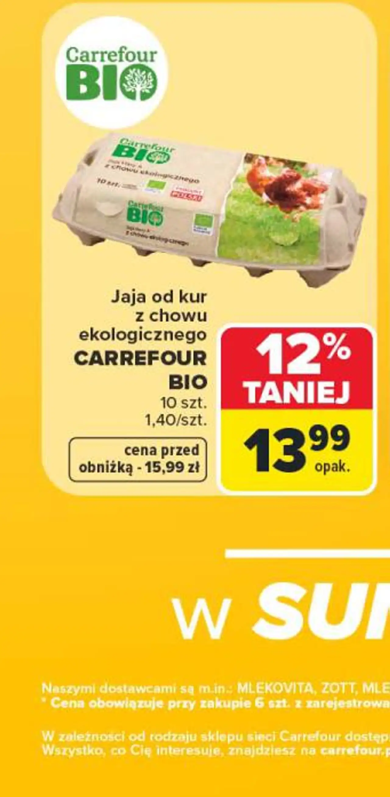 Jaja od kur z chowu ekologicznego CARREFOUR BIO