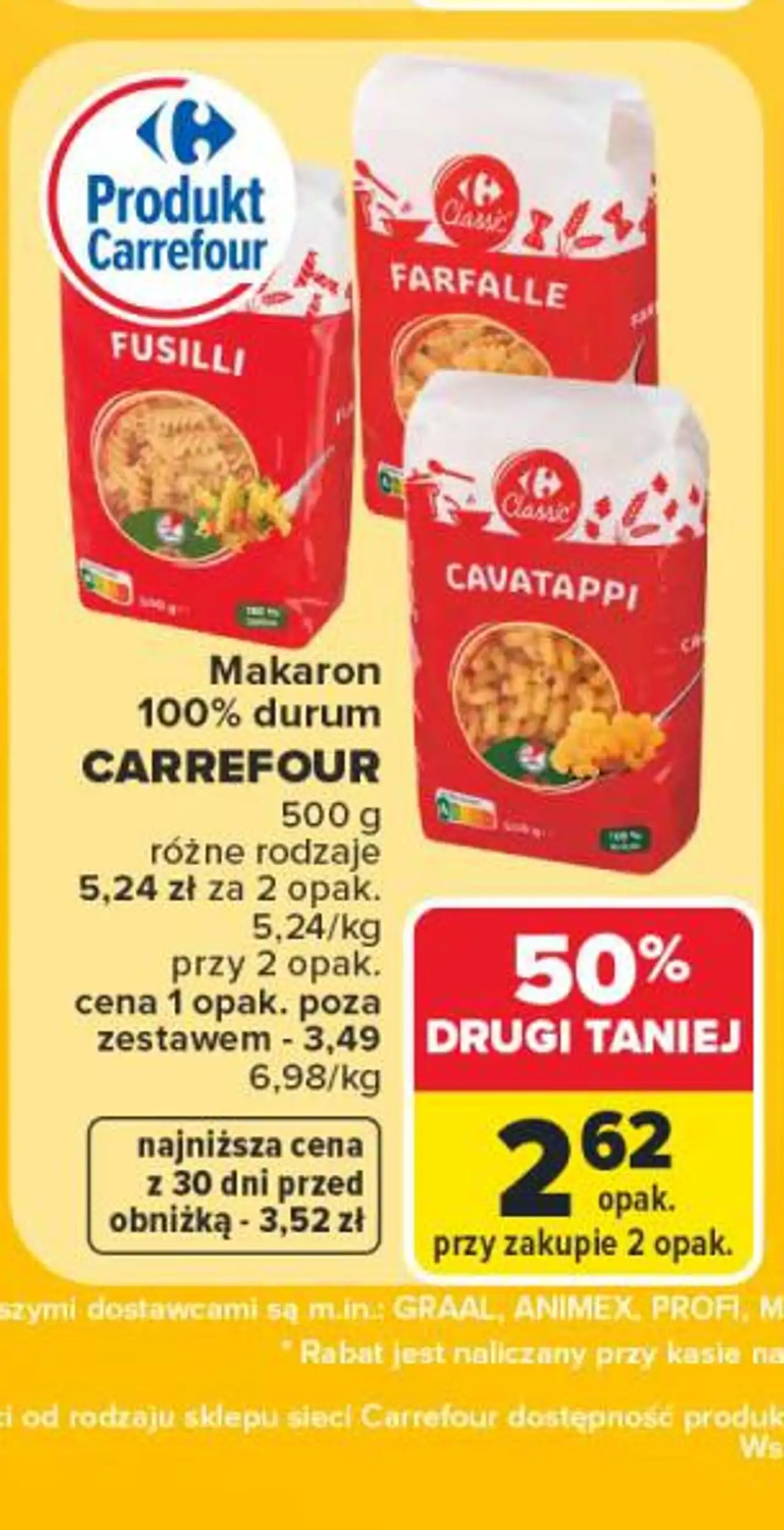 Makaron 100% durum CARREFOUR