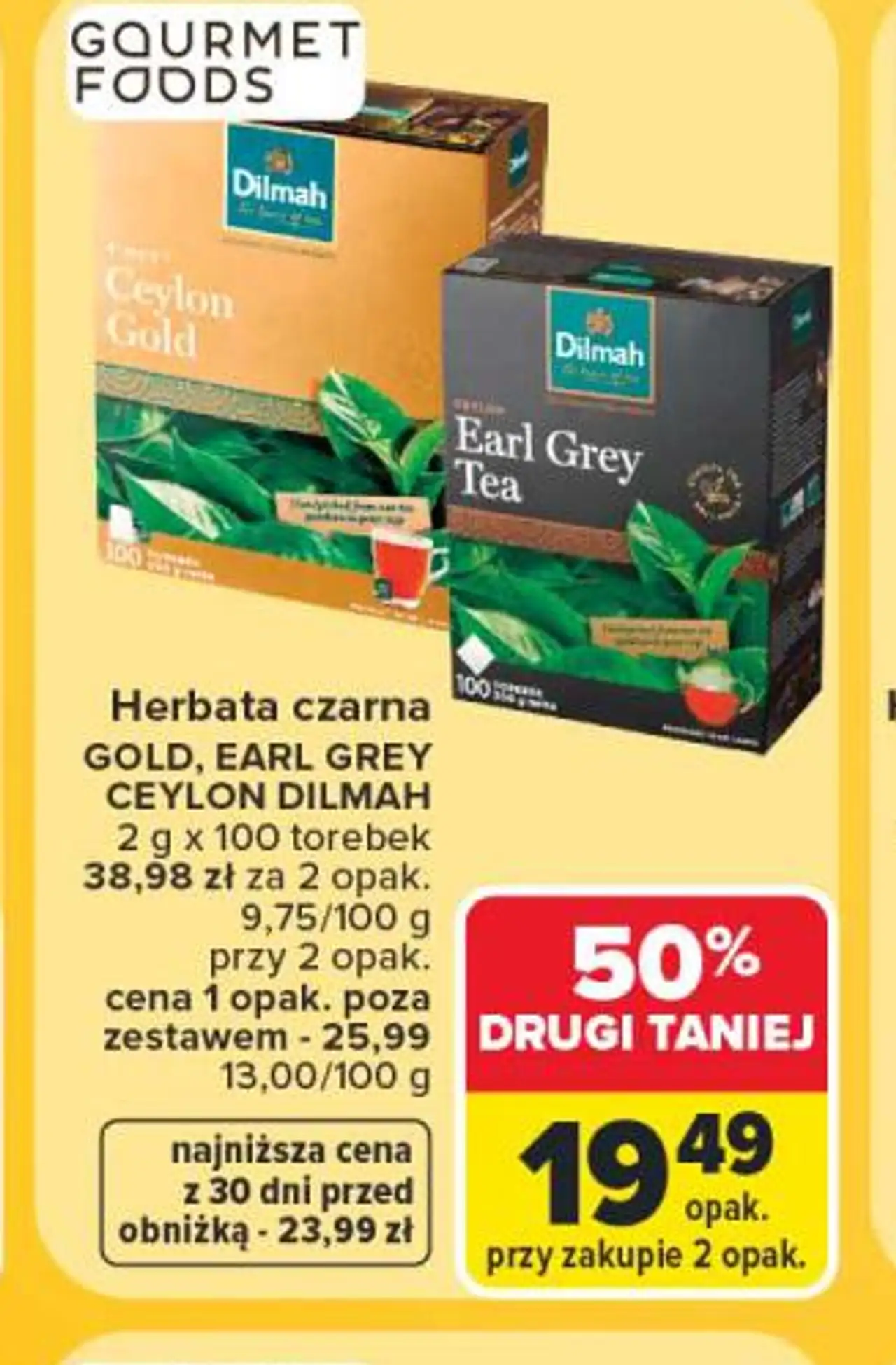 Herbata czarna Gold, Earl Grey Ceylon Dilmah