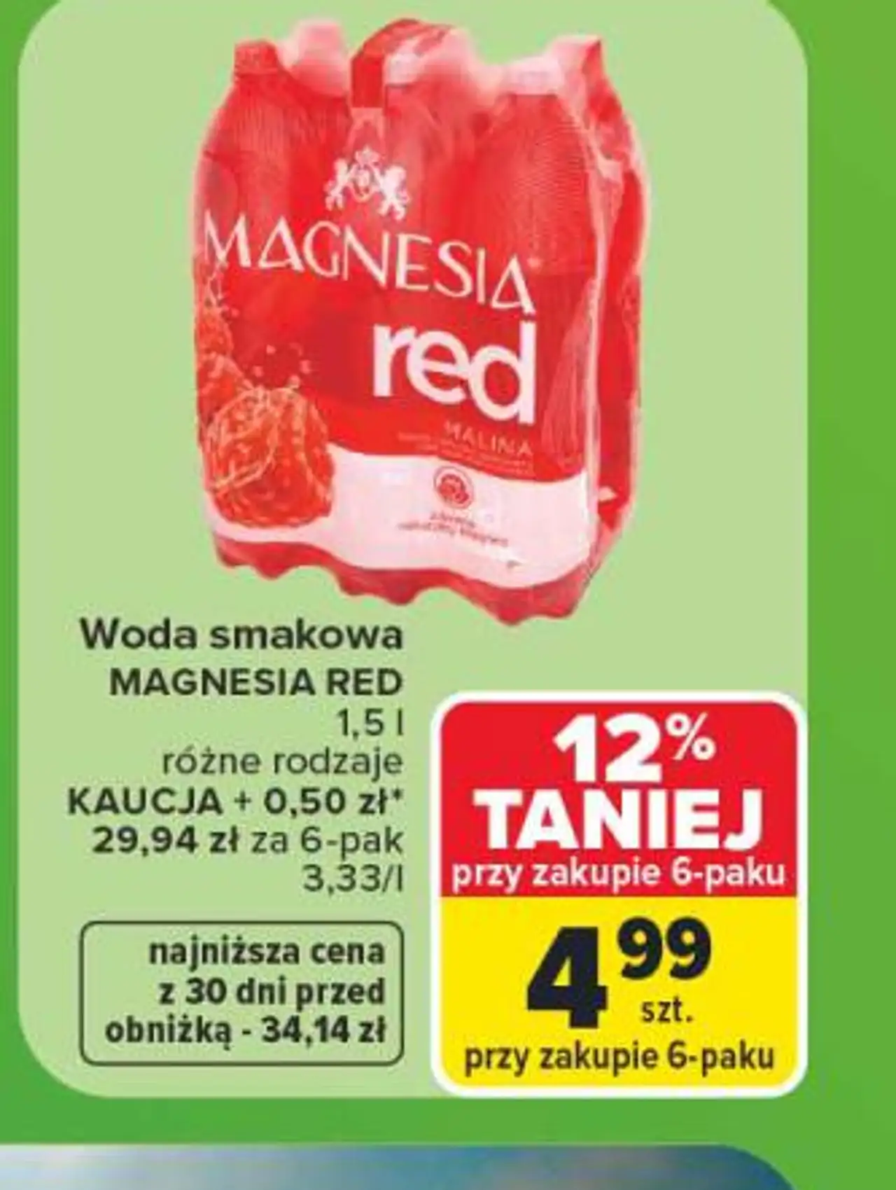 Woda smakowa Magnesia Red