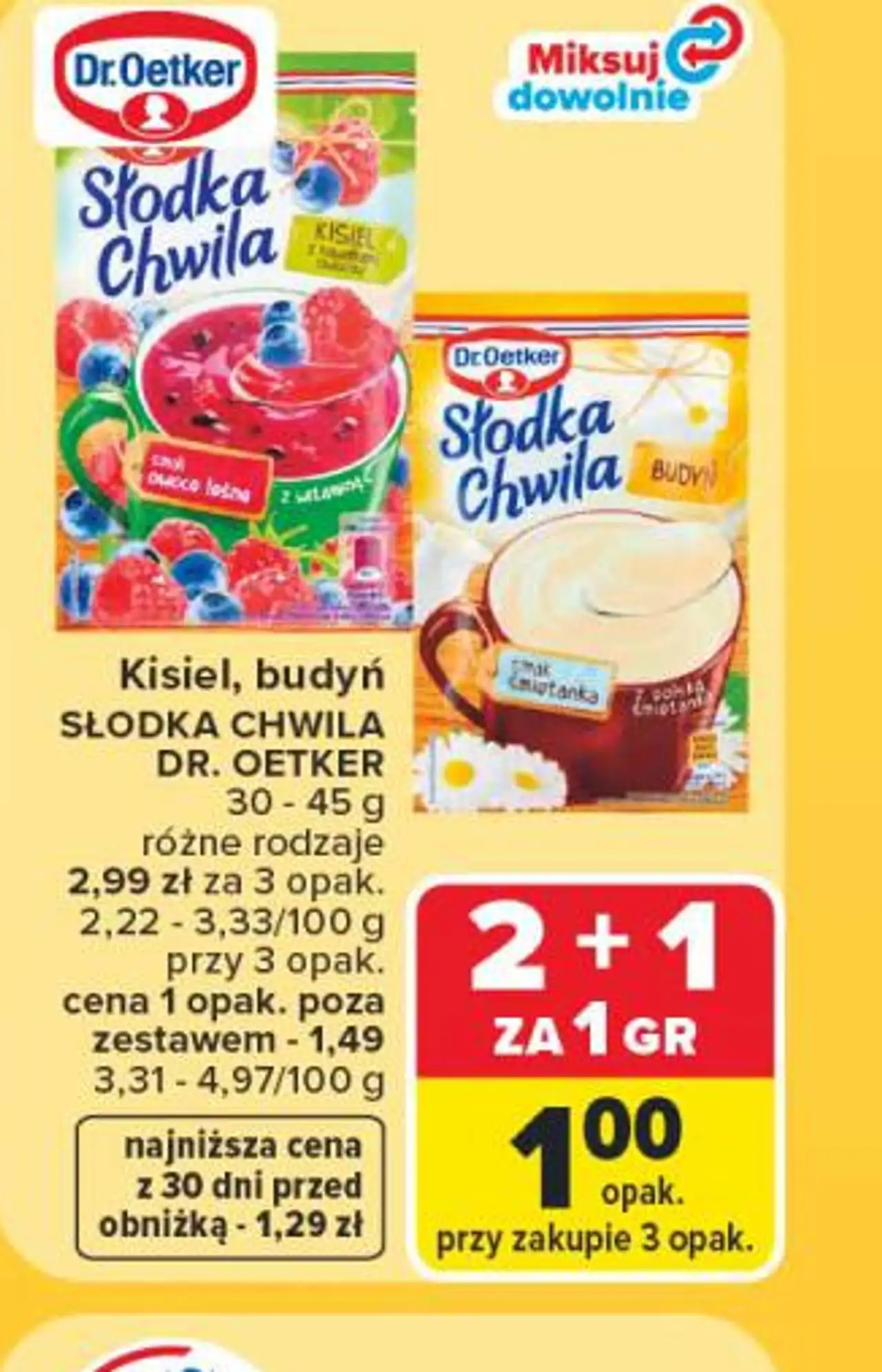 Kisiel, budyń SŁODKA CHWILA DR. OETKER