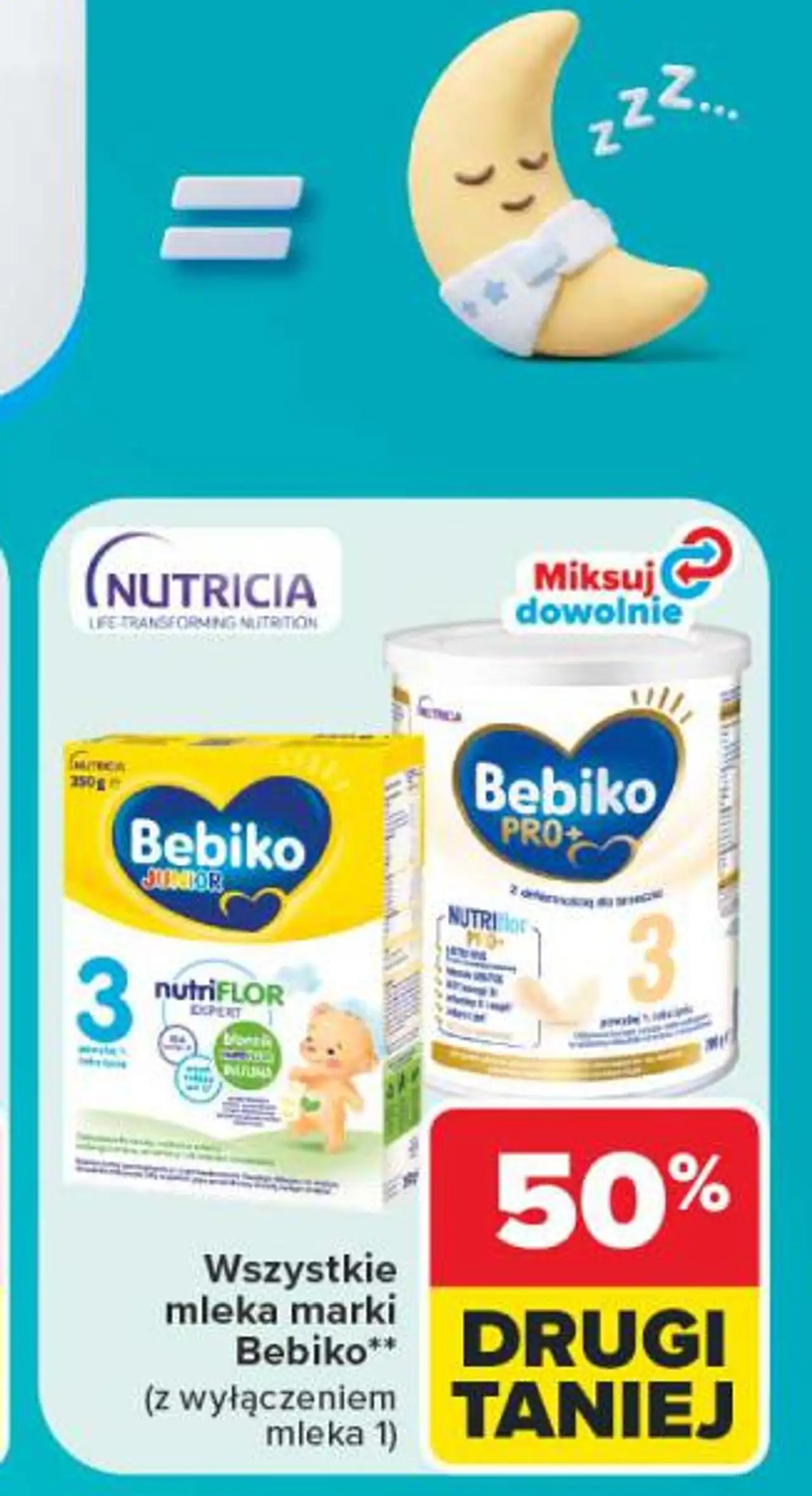 Wszystkie mleka marki Bebiko (z wyłączeniem mleka 1)