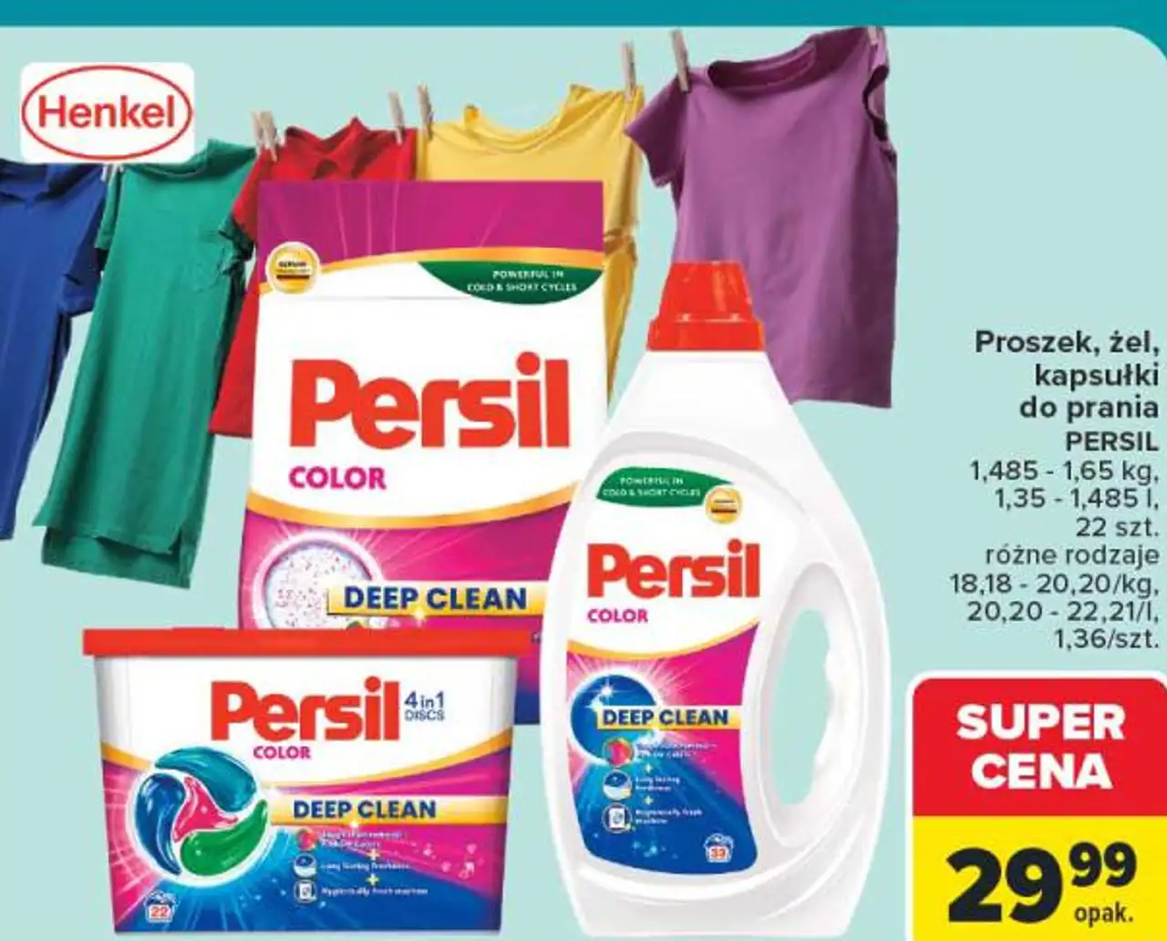 Proszek, żel, kapsułki do prania Persil