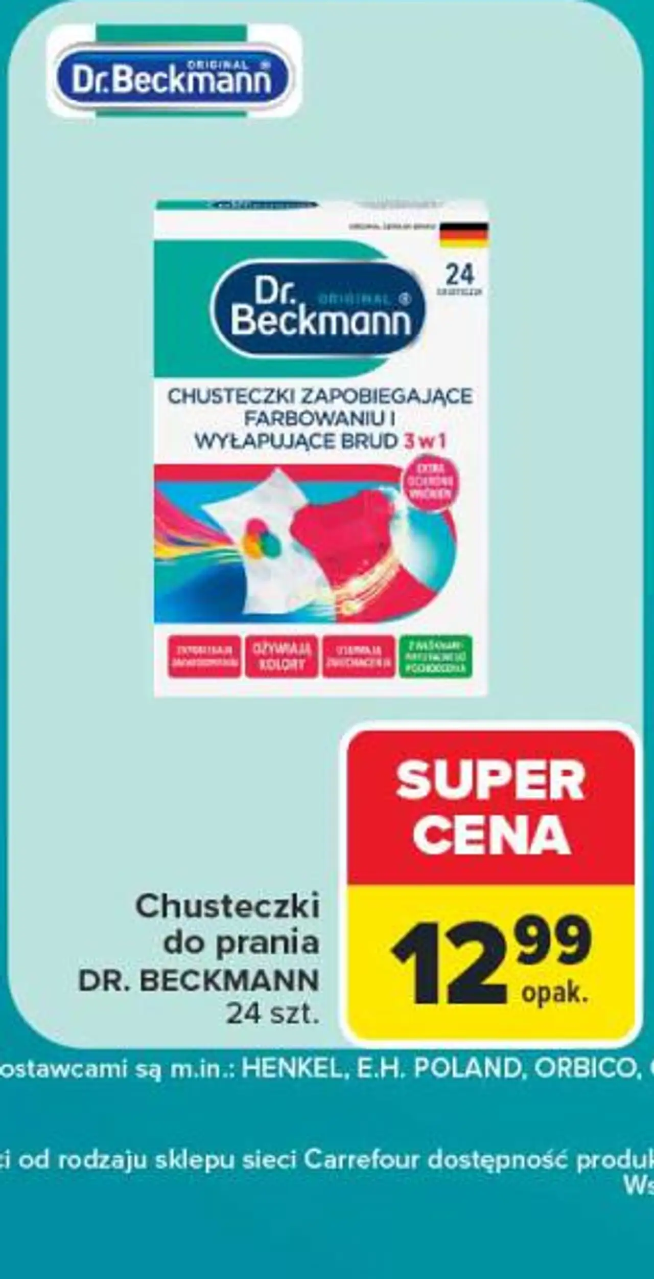 Chusteczki do prania Dr. Beckmann