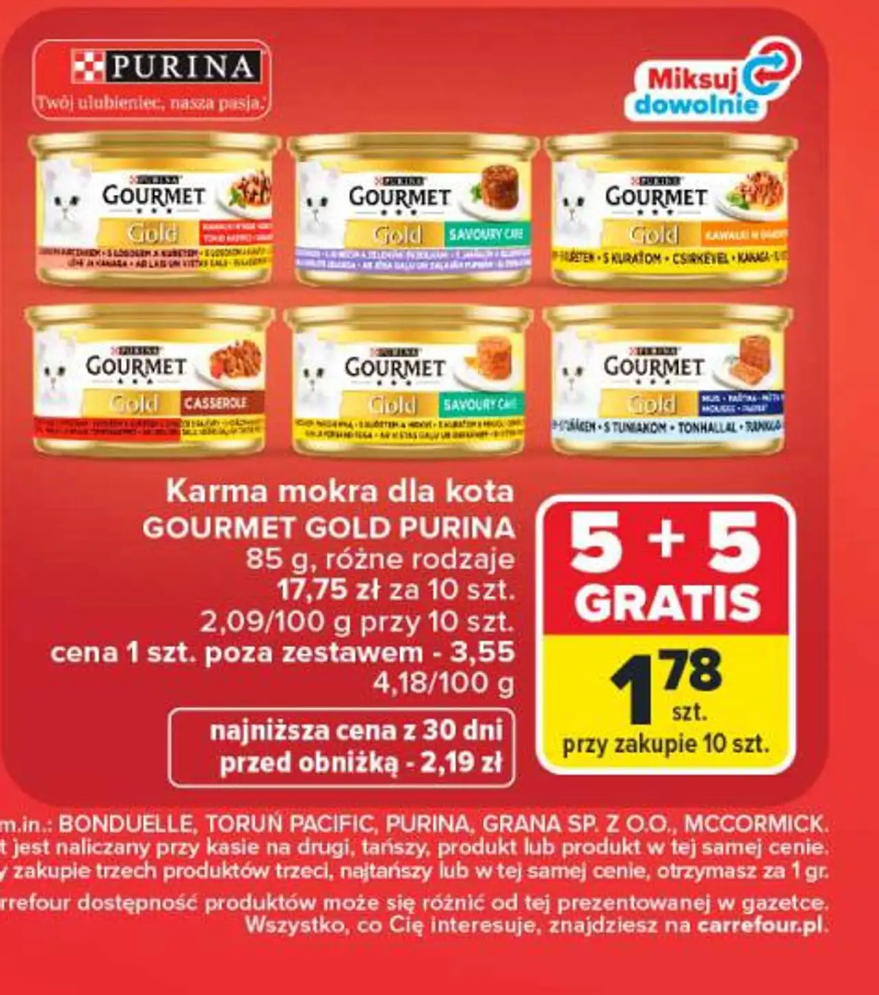 Karma mokra dla kota Gourmet Gold Purina