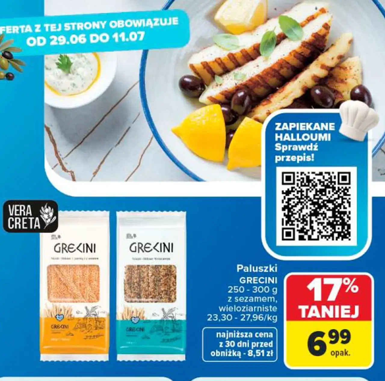 Paluszki GRECINI z sezamem, wieloziarniste