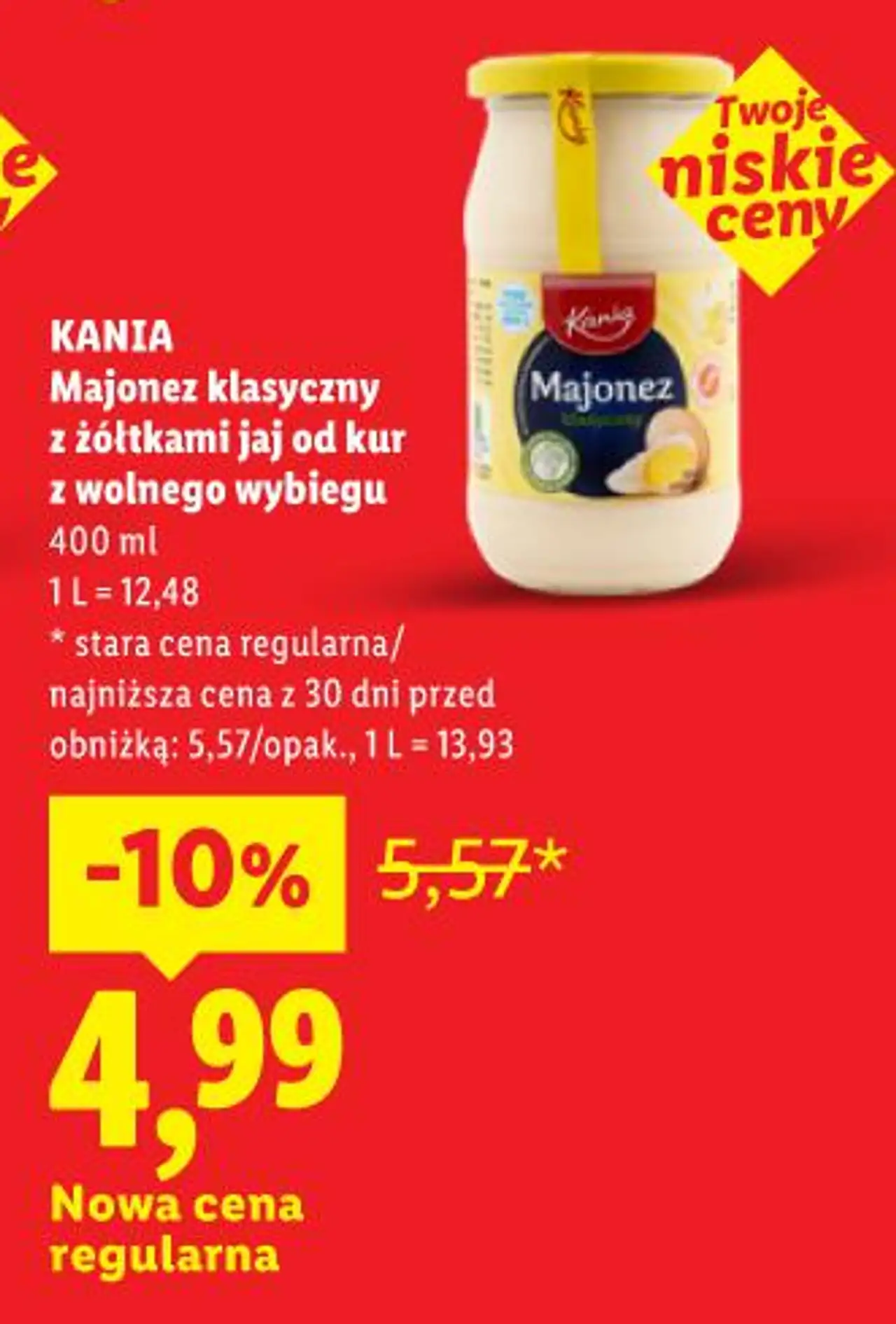 KANIA Majonez klasyczny z żółtkami jaj od kur z wolnego wybiegu