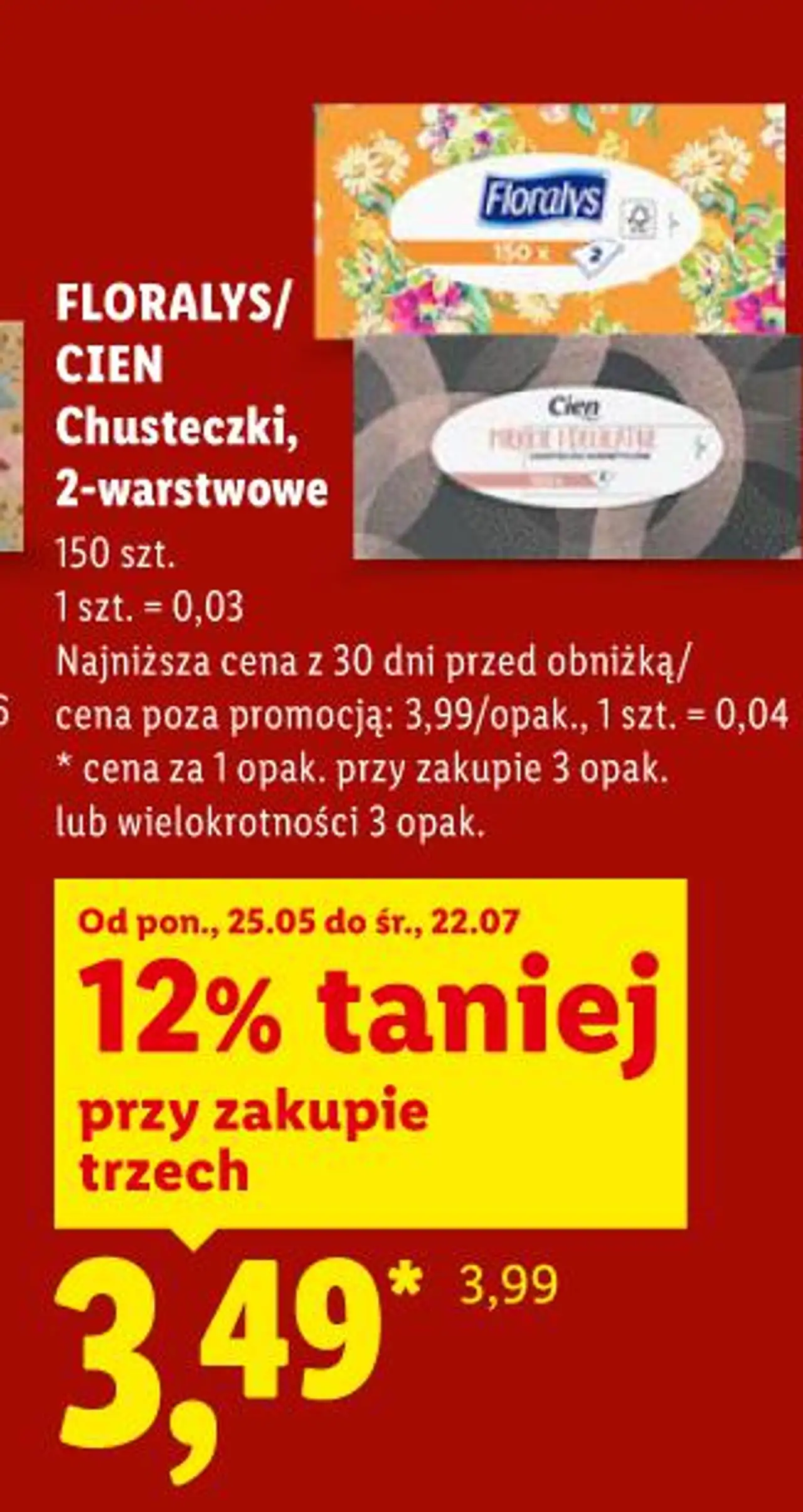 Floralys/Cien Chusteczki, 2-warstwowe