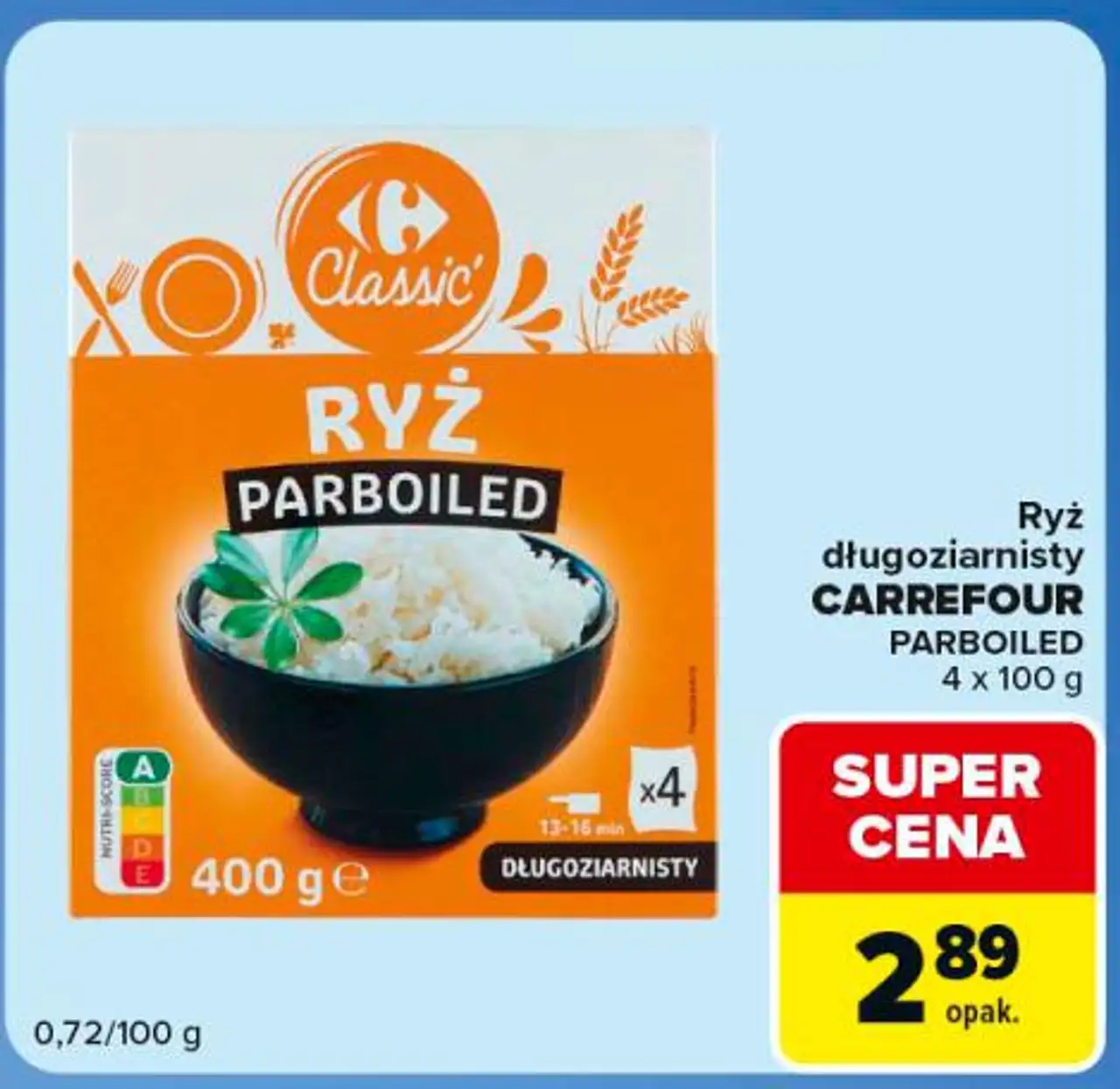 Ryż długoziarnisty CARREFOUR PARBOILED