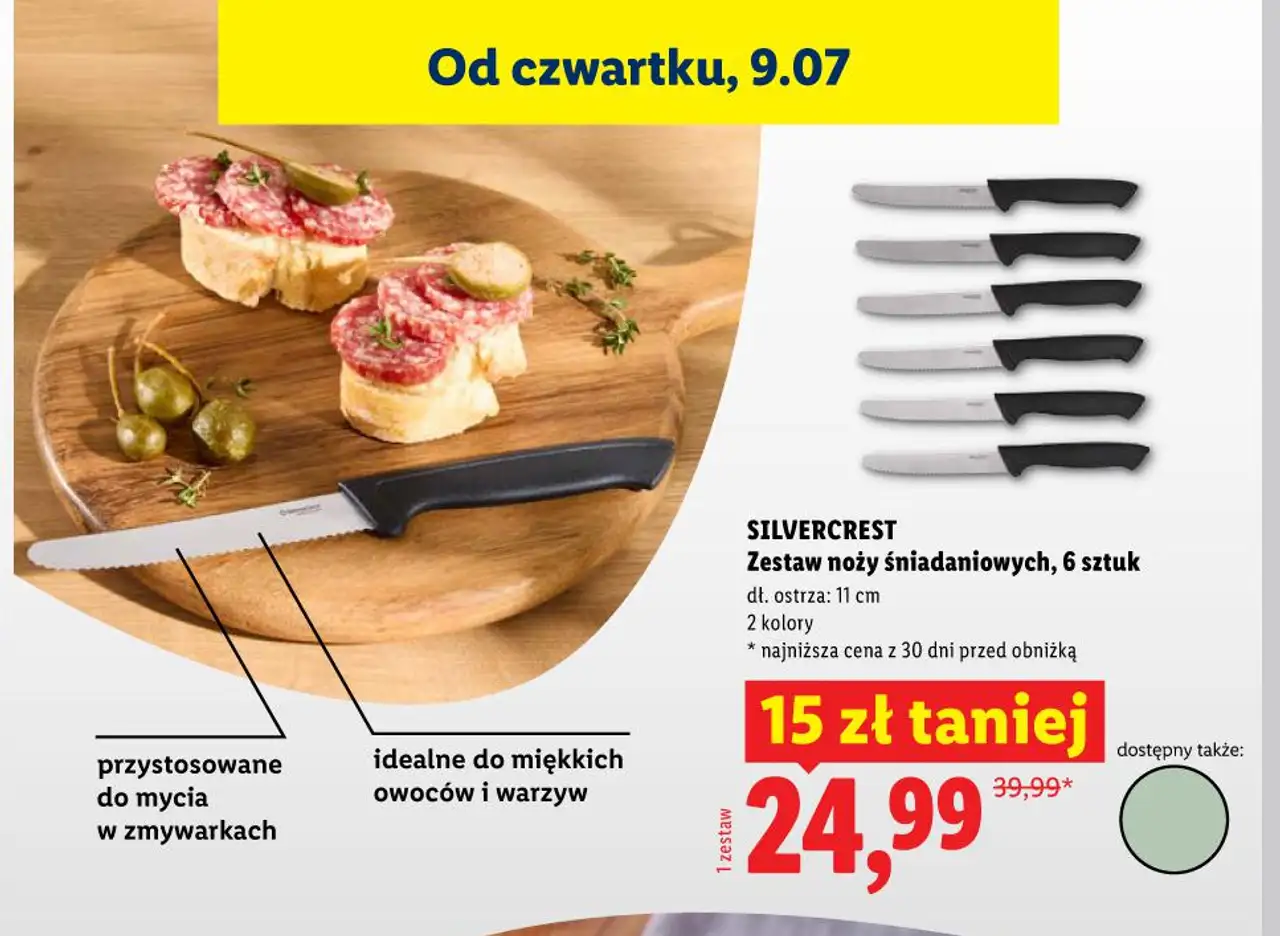SILVERCREST Zestaw noży śniadaniowych, 6 sztuk