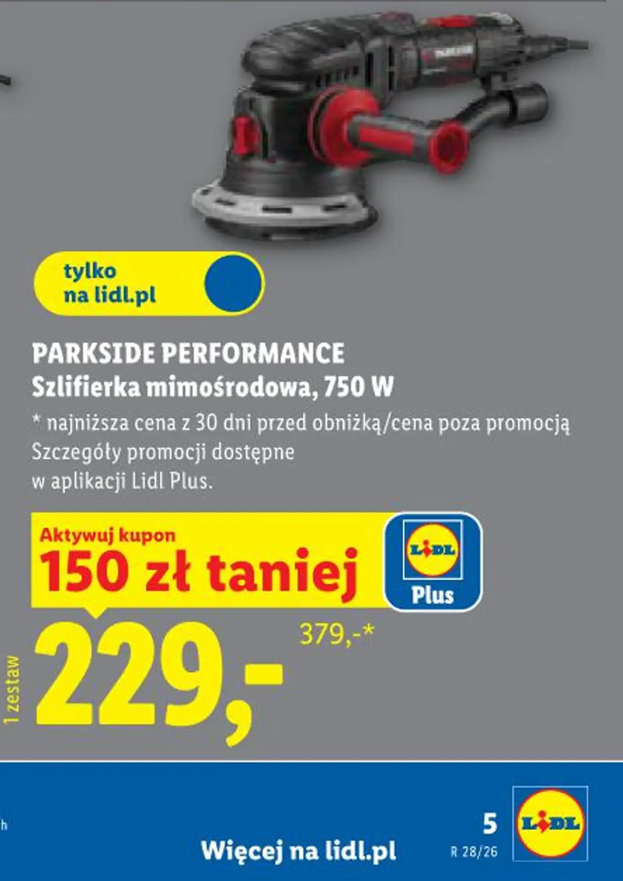 PARKSIDE PERFORMANCE Szlifierka mimośrodowa, 750 W