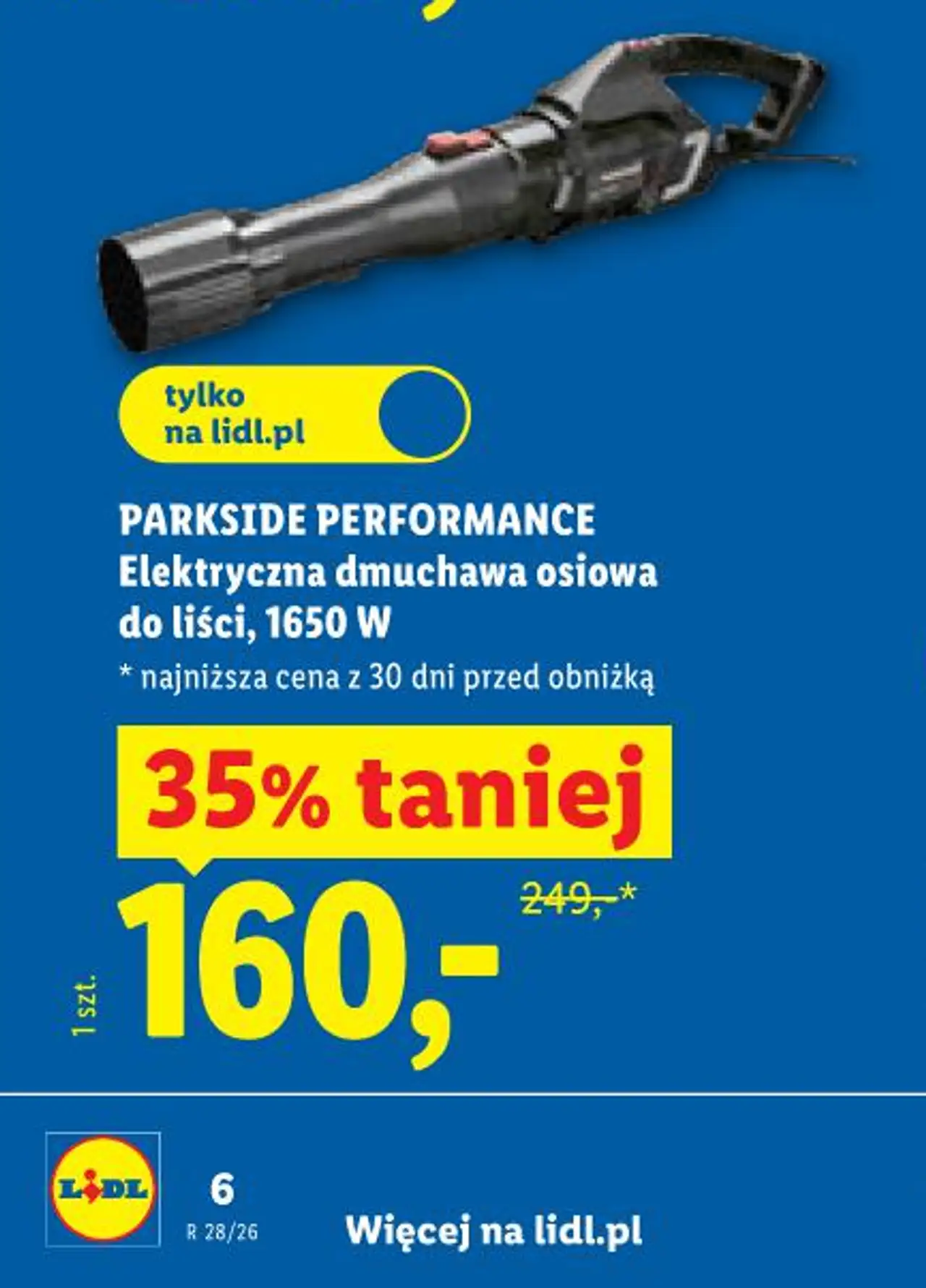 PARKSIDE PERFORMANCE Elektryczna dmuchawa osiowa do liści, 1650 W