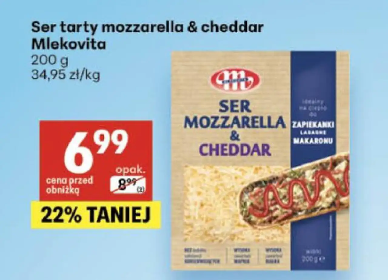 Ser tarty mozzarella & cheddar Mlekovita