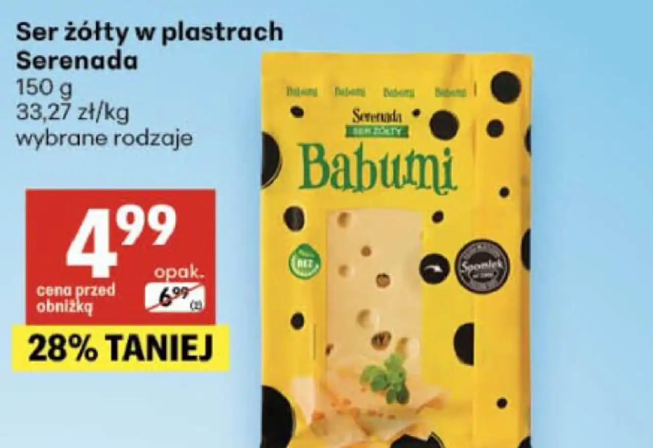 Ser żółty w plastrach Serenada