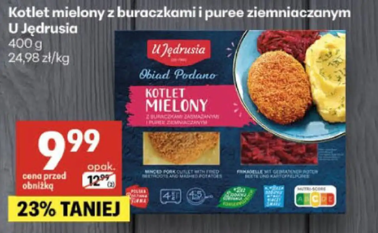 Kotlet mielony z buraczkami i puree ziemniaczanym U Jędrusia