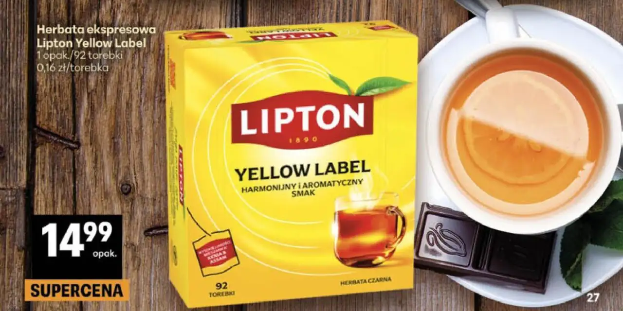 Herbata ekspresowa Lipton Yellow Label