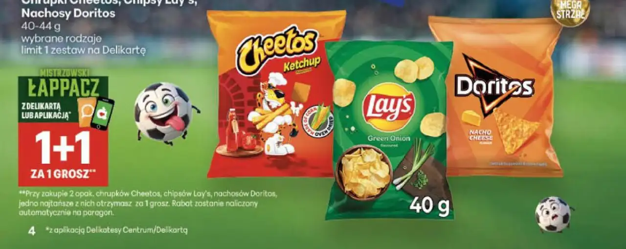 Chrupki Cheetos, Chipsy Lay's, Nachosy Doritos