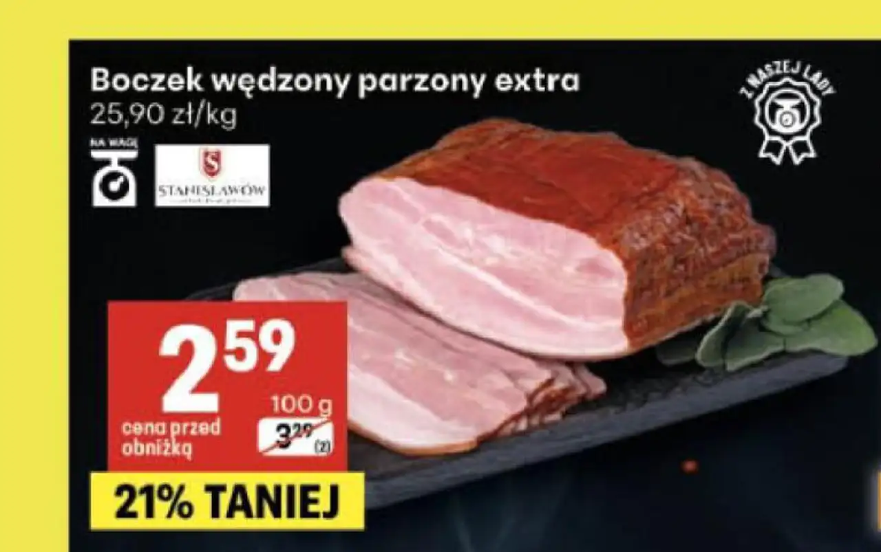 Boczek wędzony parzony extra Stanisławów