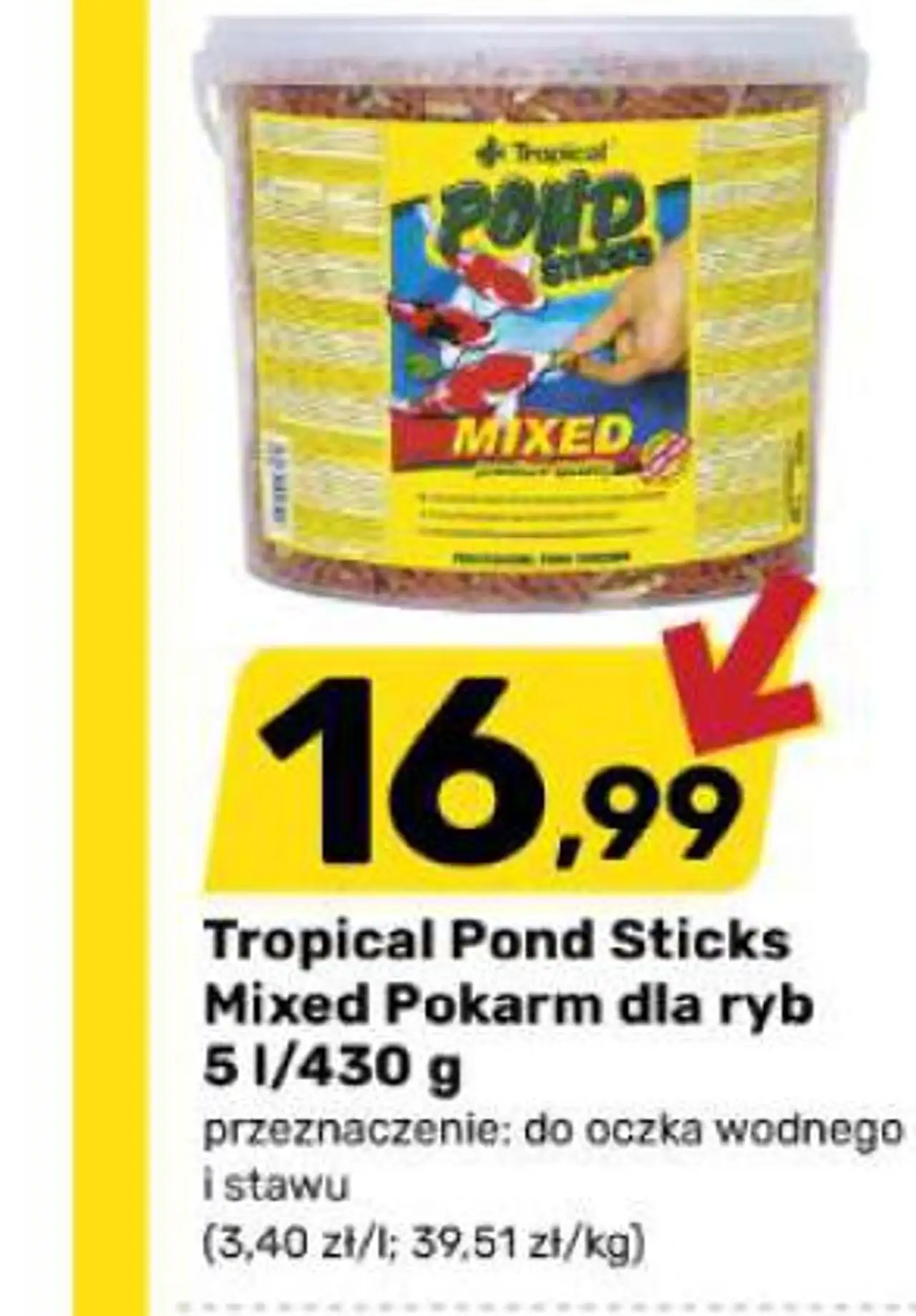 Tropical Pond Sticks Mixed Pokarm dla ryb 5 l/430 g