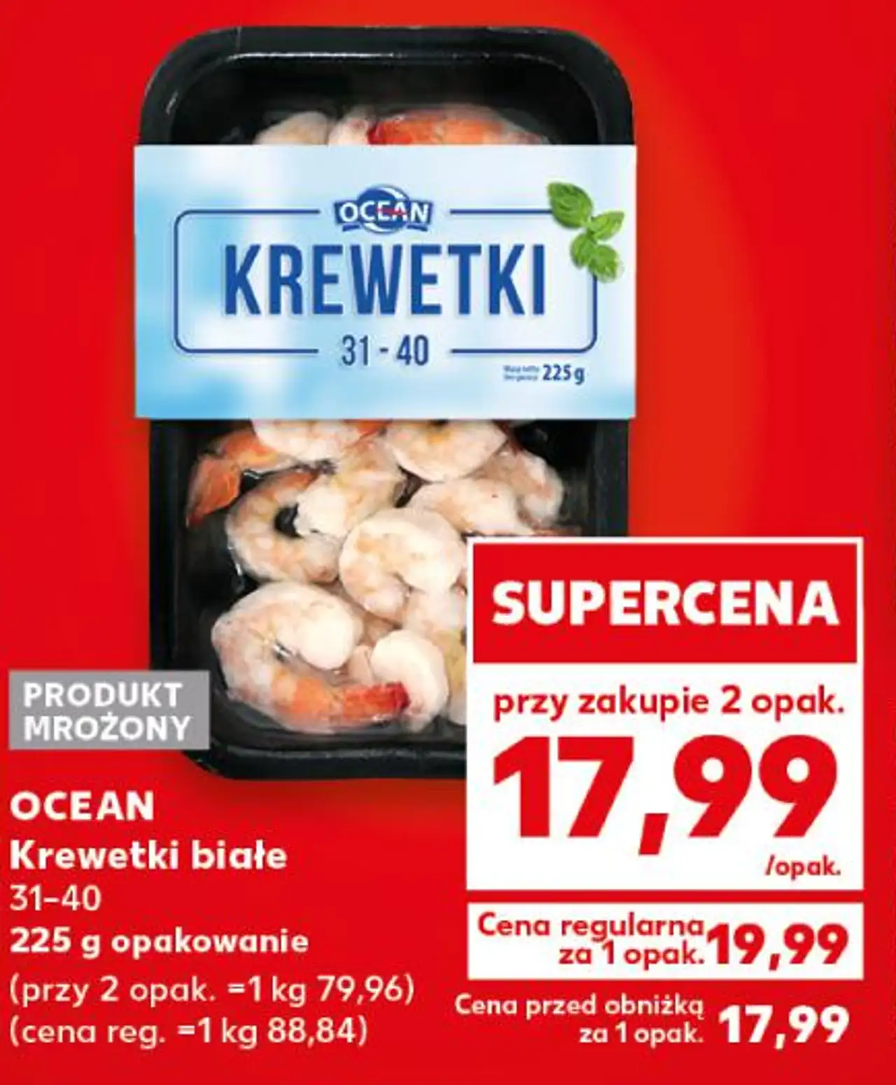 OCEAN Krewetki białe 31-40