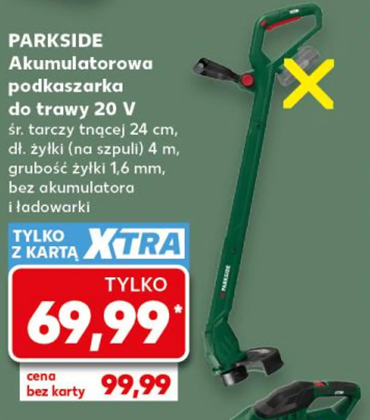 PARKSIDE Akumulatorowa podkaszarka do trawy 20 V