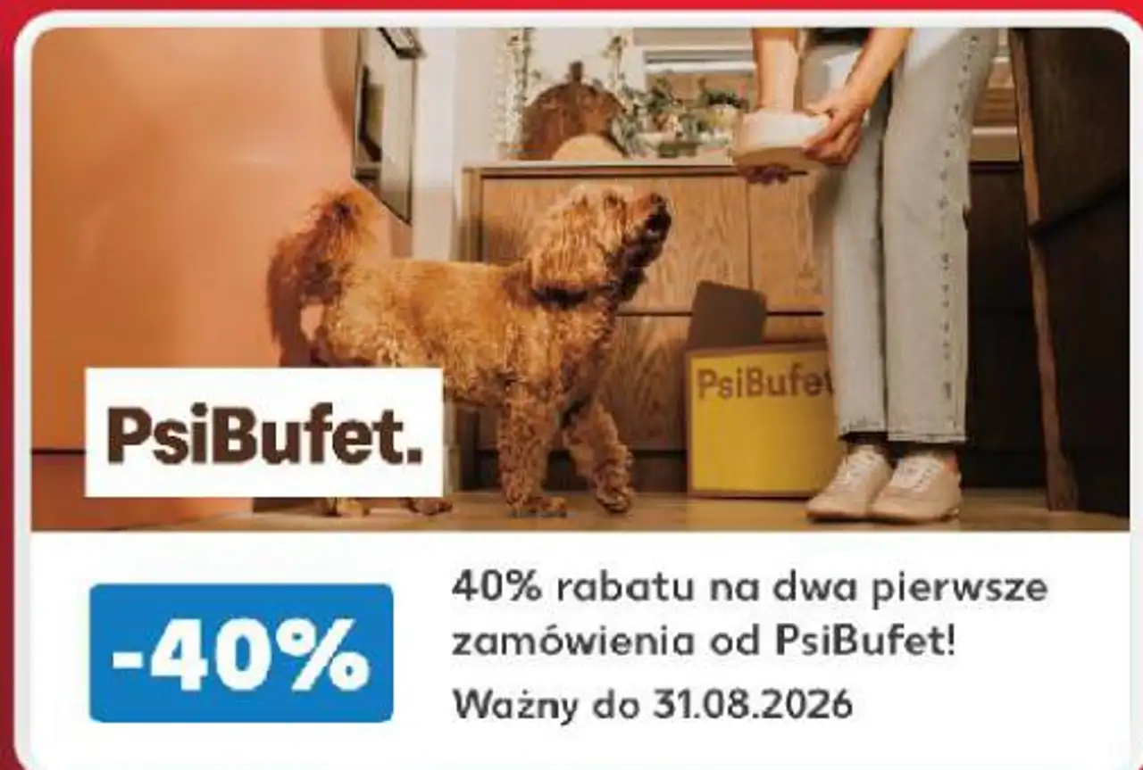 40% rabatu na dwa pierwsze zamówienia od PsiBufet!