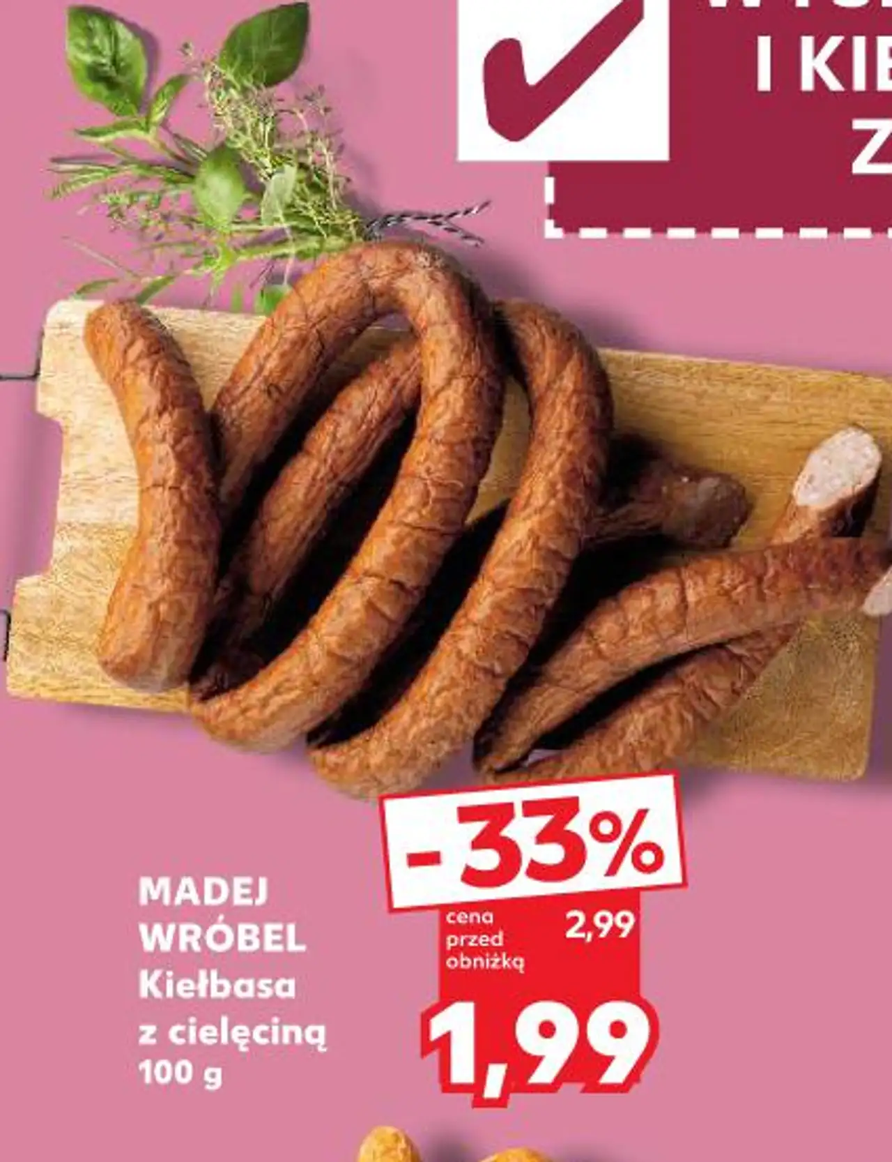 Madej Wróbel Kiełbasa z cielęciną 100 g
