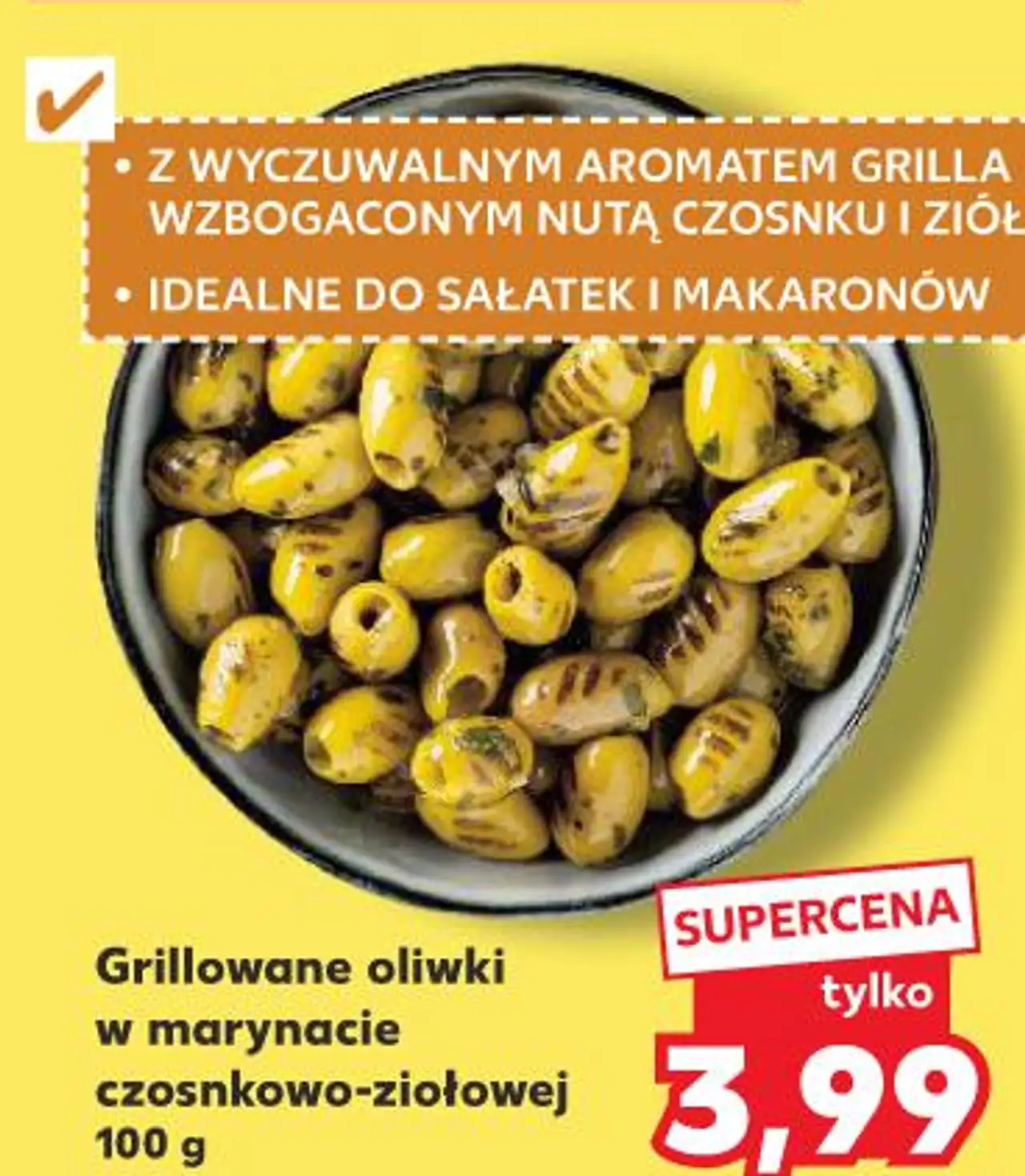 Grillowane oliwki w marynacie czosnkowo-ziołowej