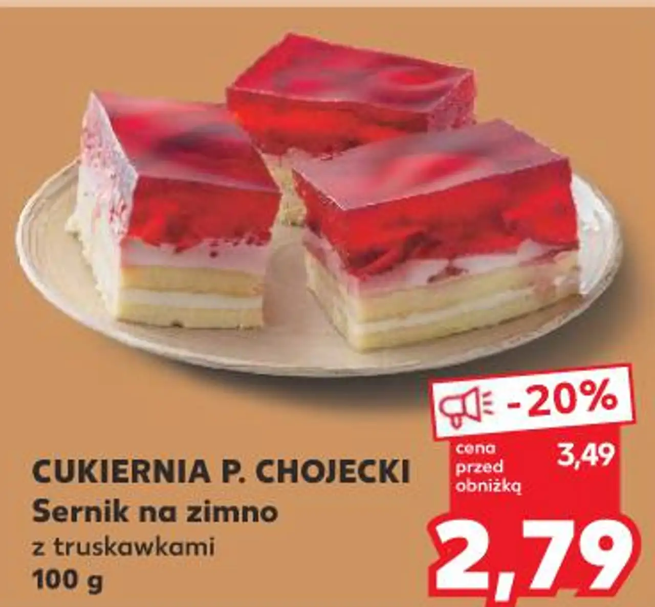CUKIERNIA P. CHOJECKI Sernik na zimno z truskawkami