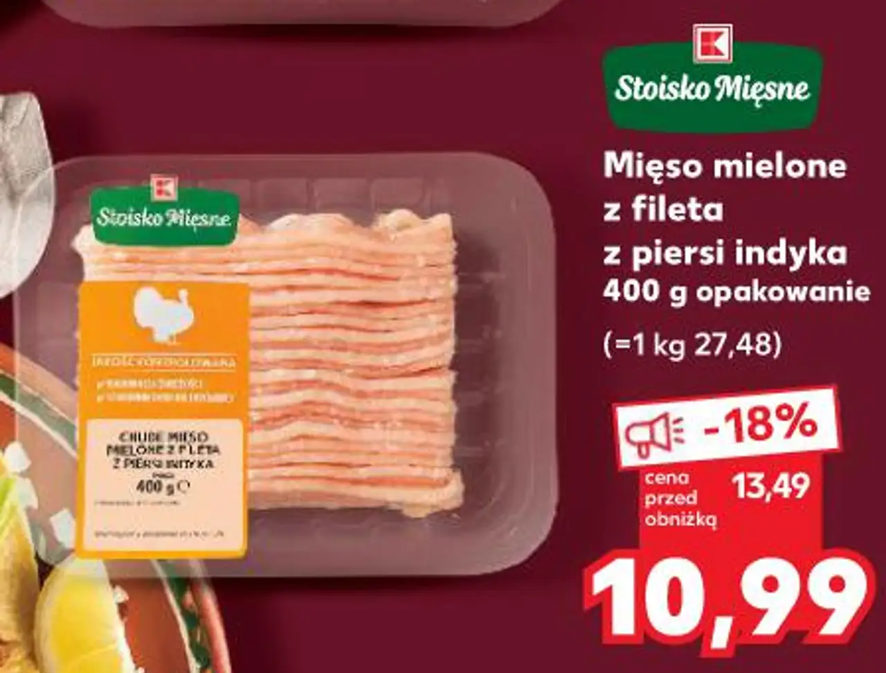 Stoisko Mięsne Mięso mielone z fileta z piersi indyka